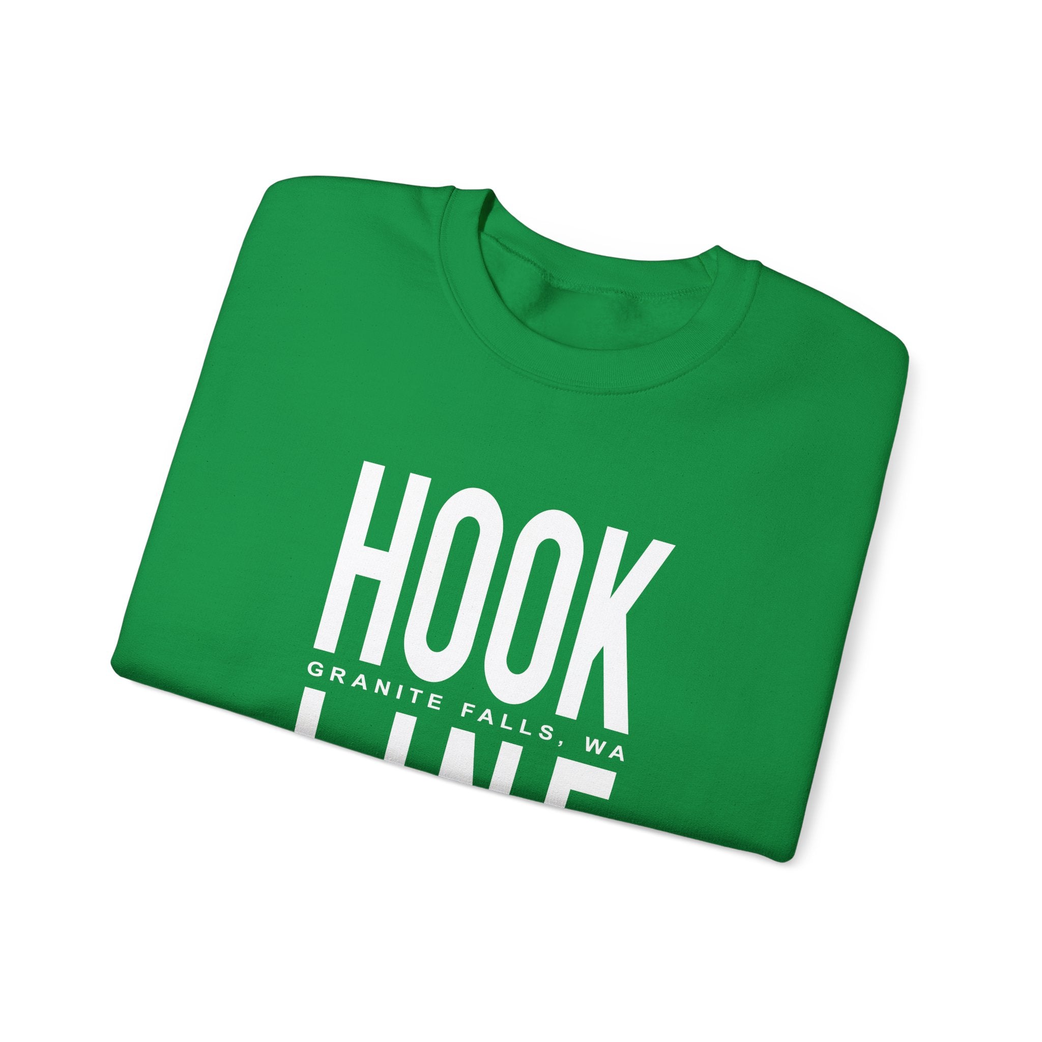 Hookline Big Text Unisex Heavy Blend™ Crewneck Sweatshirt