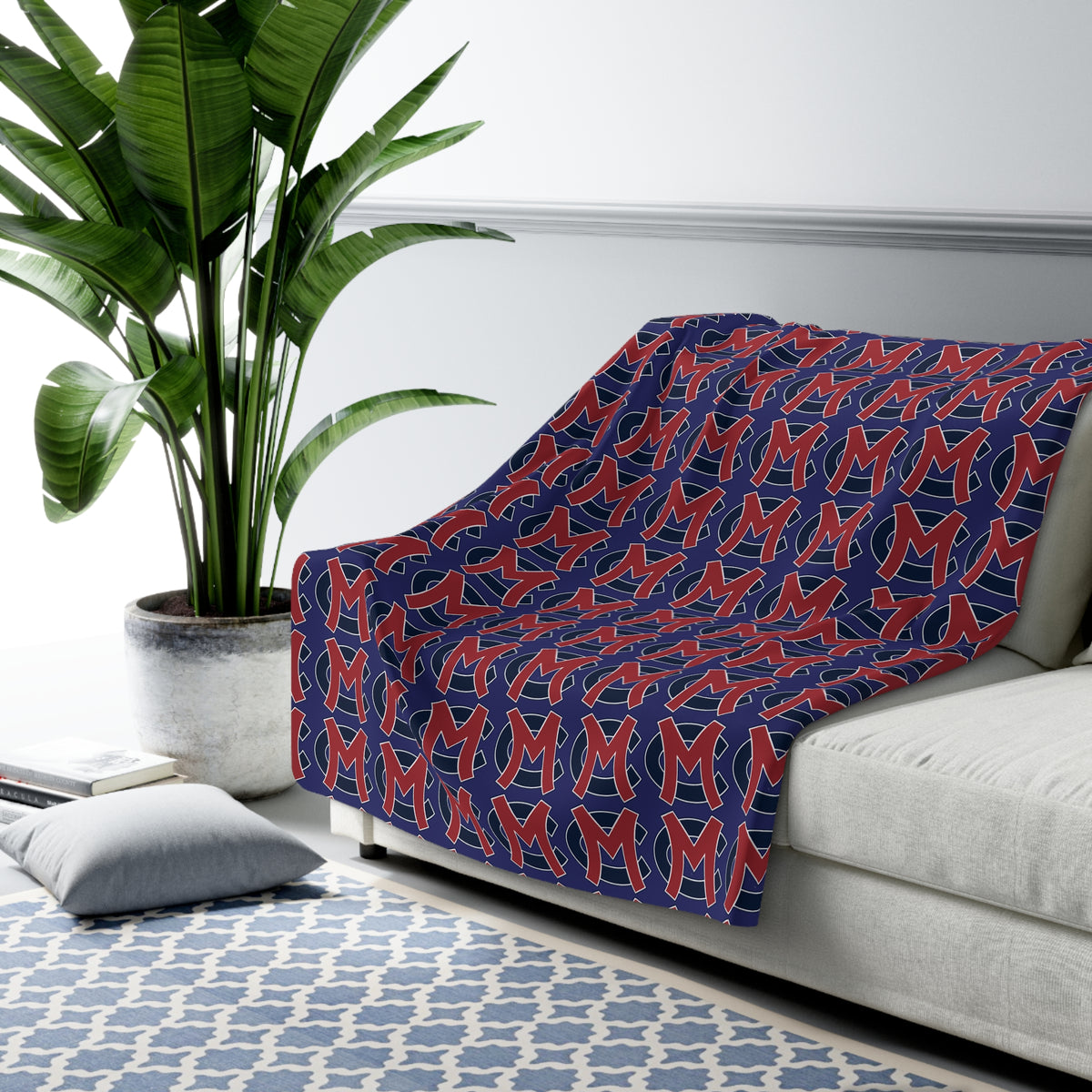 Cascade Softball Sherpa Fleece Blanket