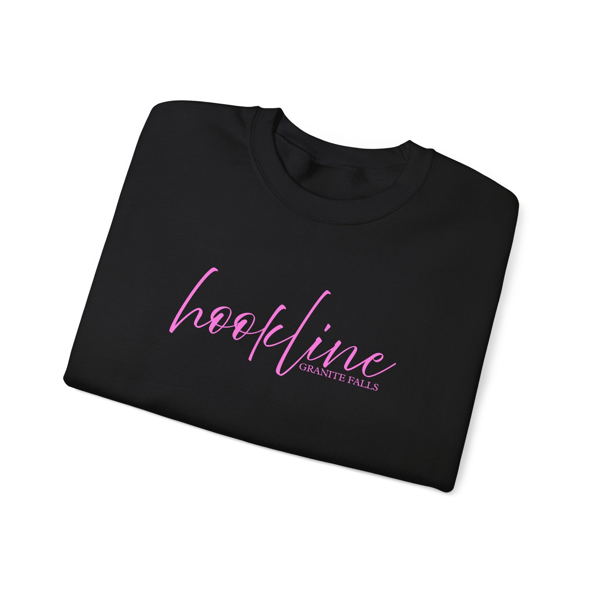 Cozy Hookline Espresso Crewneck Sweatshirt Pink Font