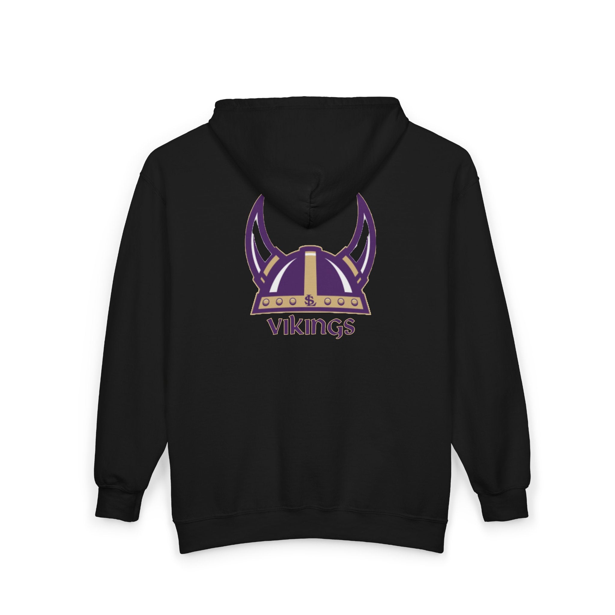 Vikings Helmet Zip Hoodie — Purple & Gold Lake Stevens Full-Zip Sweatshirt