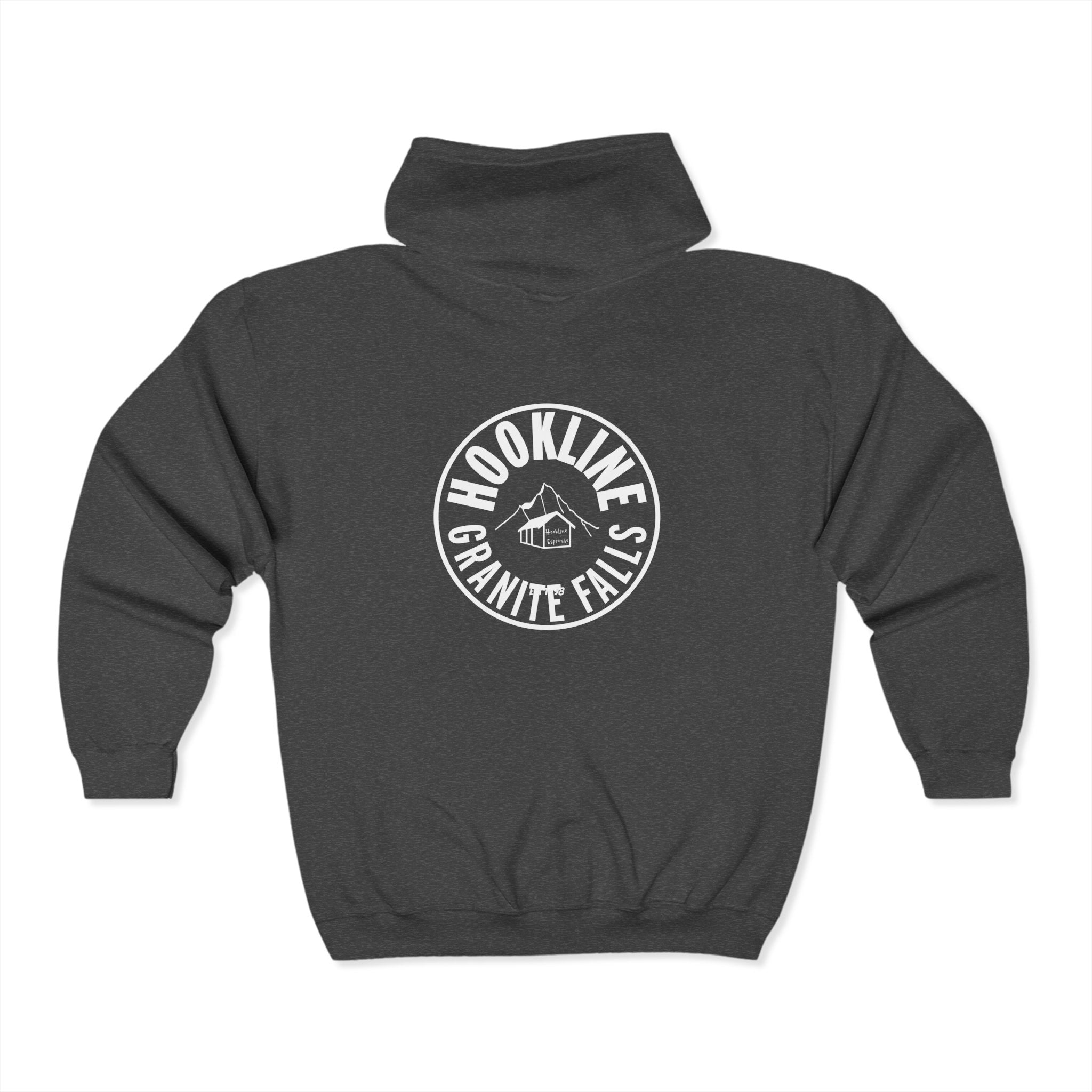 Hookline Circle Logo Hooded Zip Up Sweatshirt