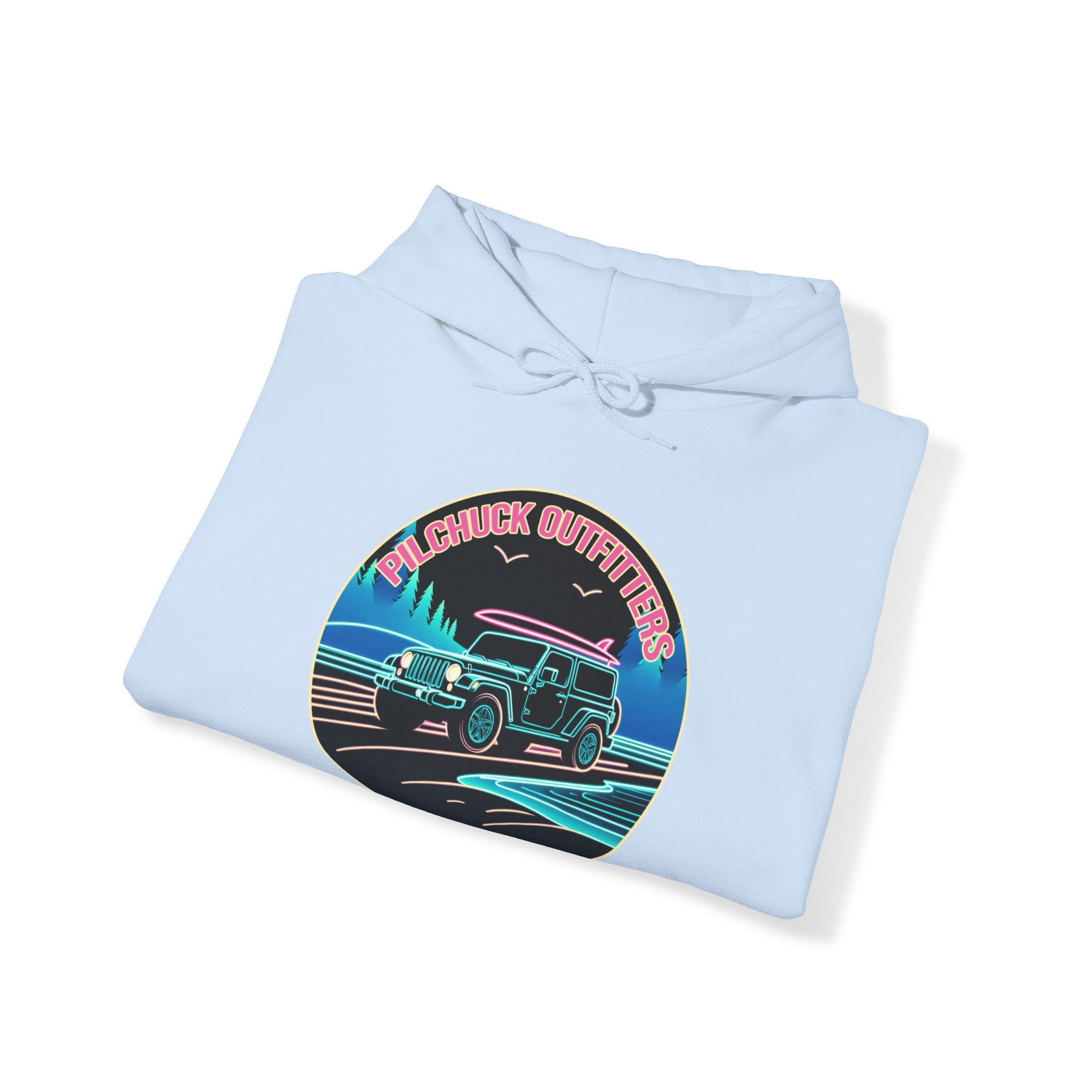 Neon Jeep Surf Unisex Heavy Blend Hooded Sweatshirt