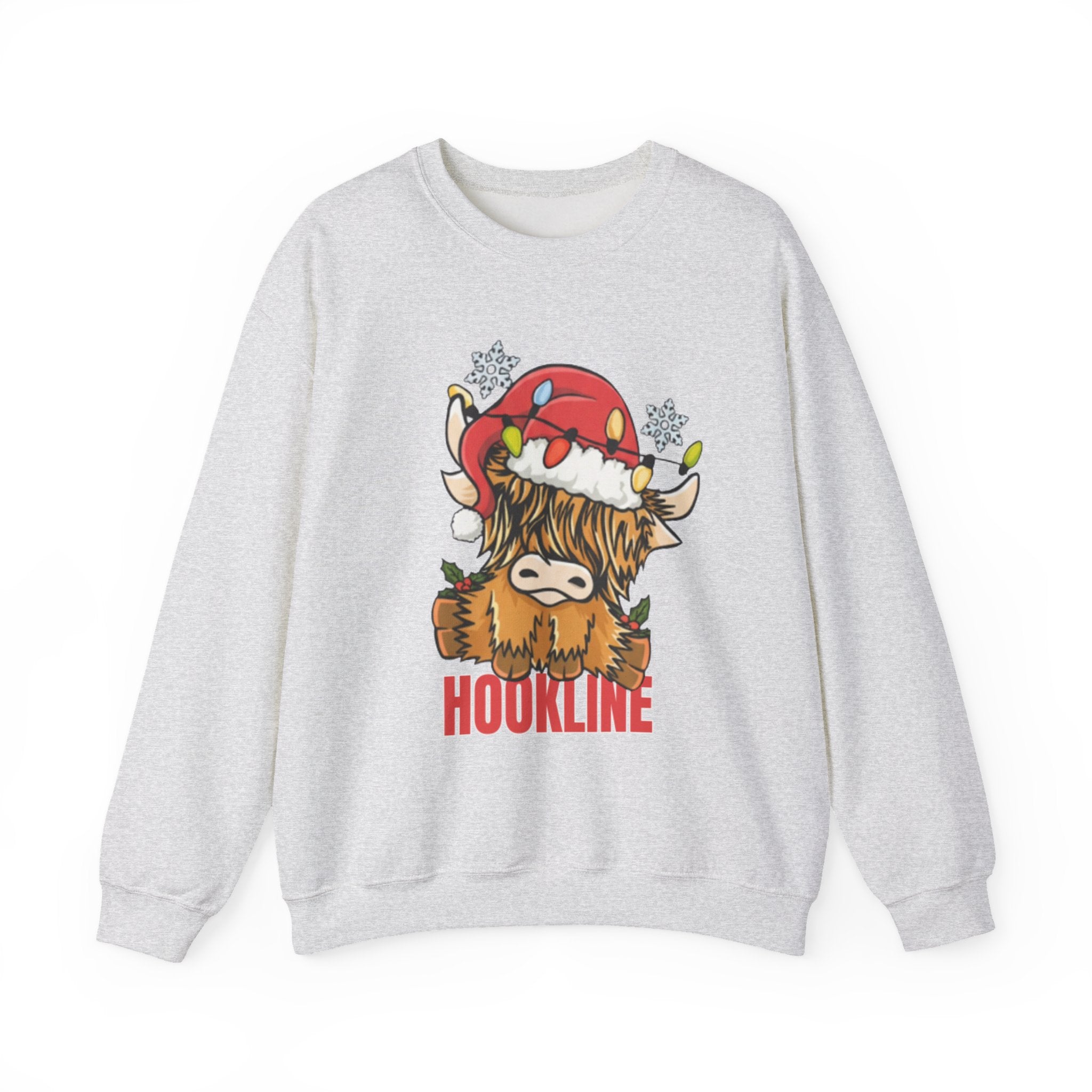 Christmas Highland Cow Hookline Sweatshirt