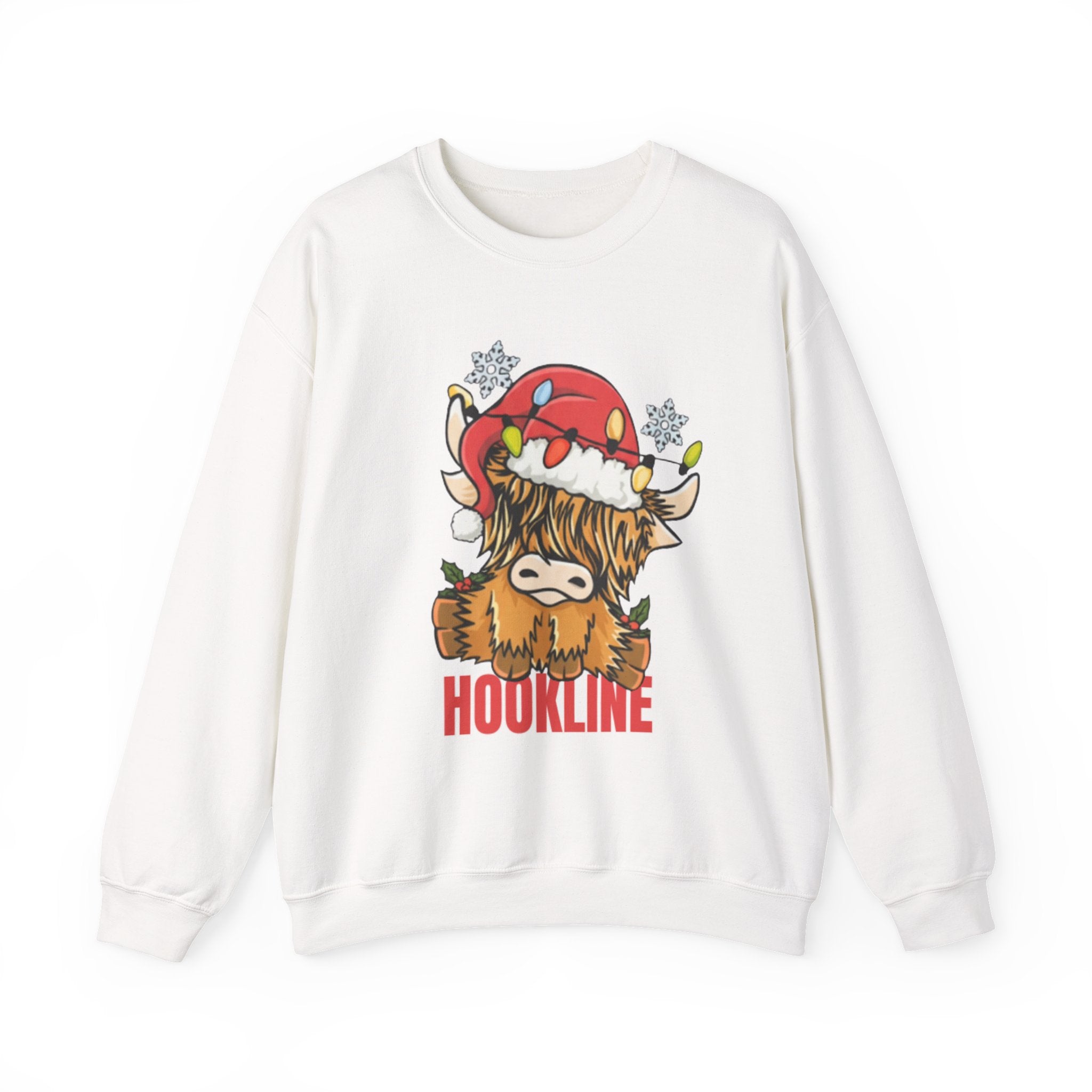 Christmas Highland Cow Hookline Sweatshirt