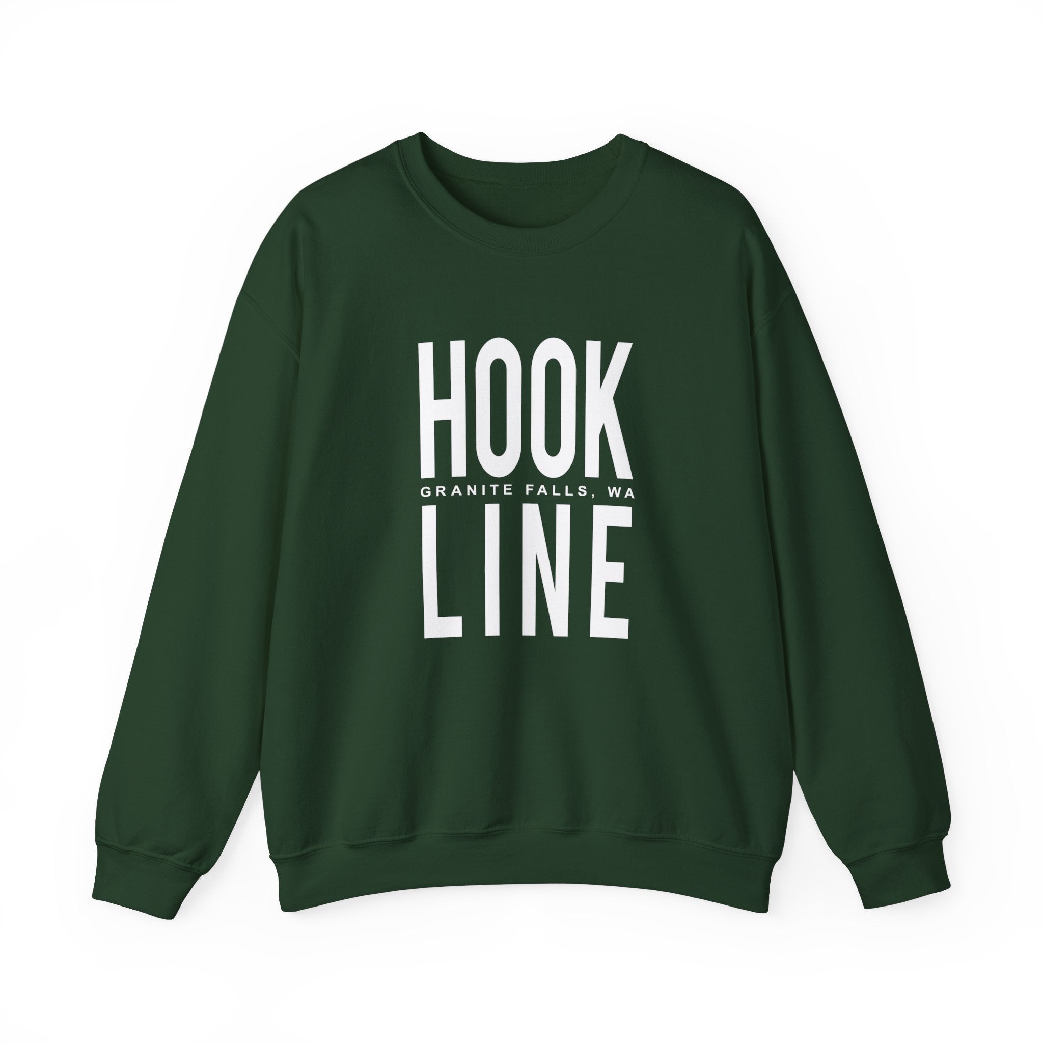 Hookline Big Text Unisex Heavy Blend™ Crewneck Sweatshirt