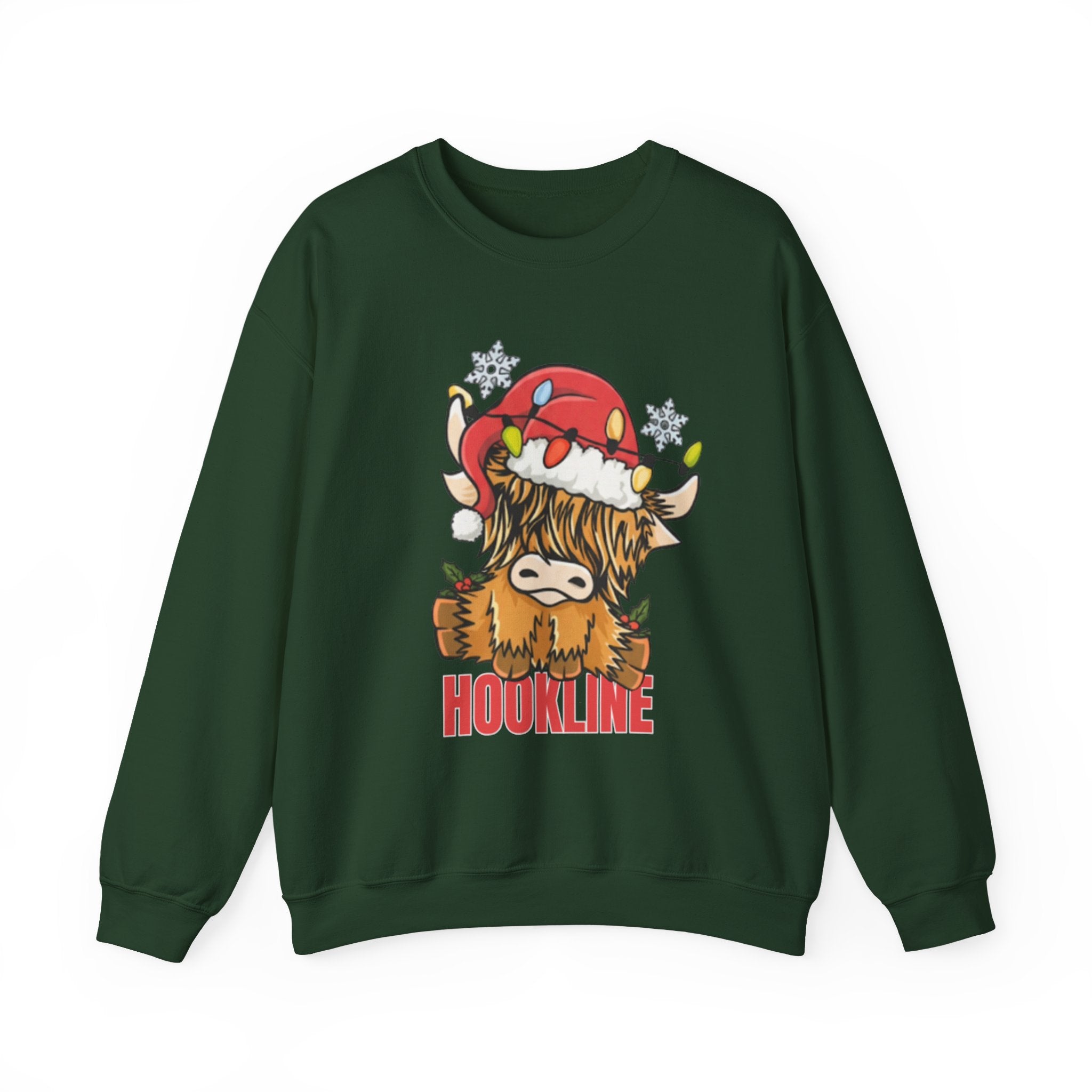 Christmas Highland Cow Hookline Sweatshirt
