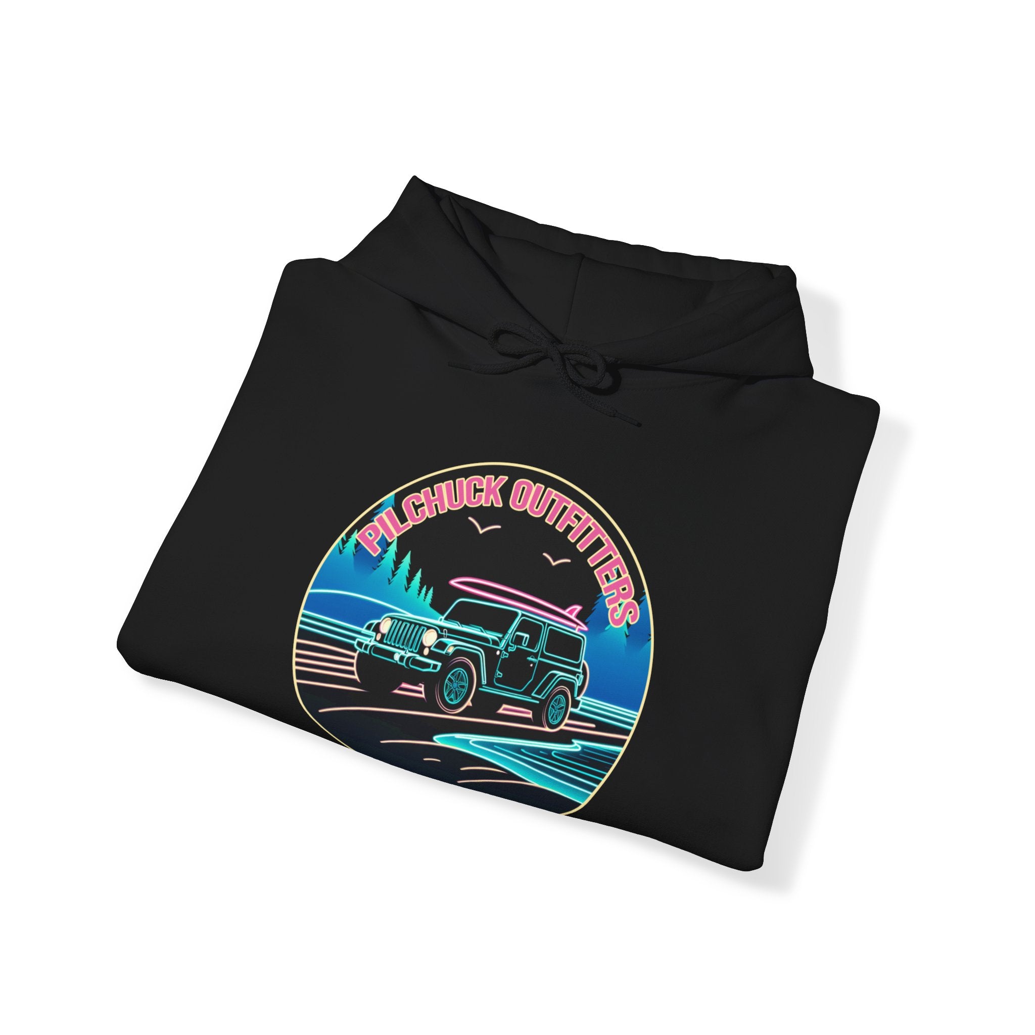 Neon Jeep Surf Unisex Heavy Blend Hooded Sweatshirt