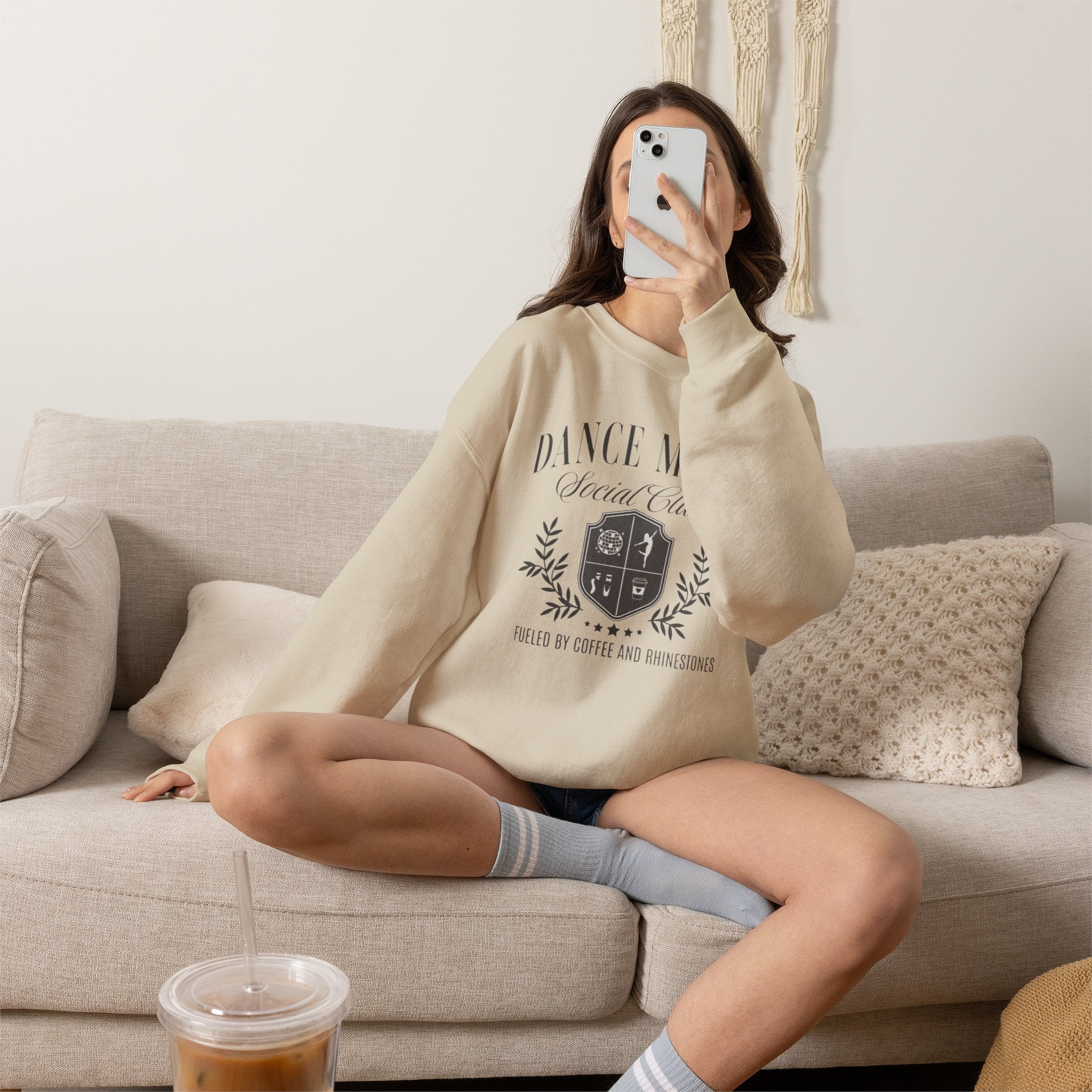Dance Moms Crewneck Sweatshirt — "Dance Moms Social Club" Cozy Pullover for Dance Parents