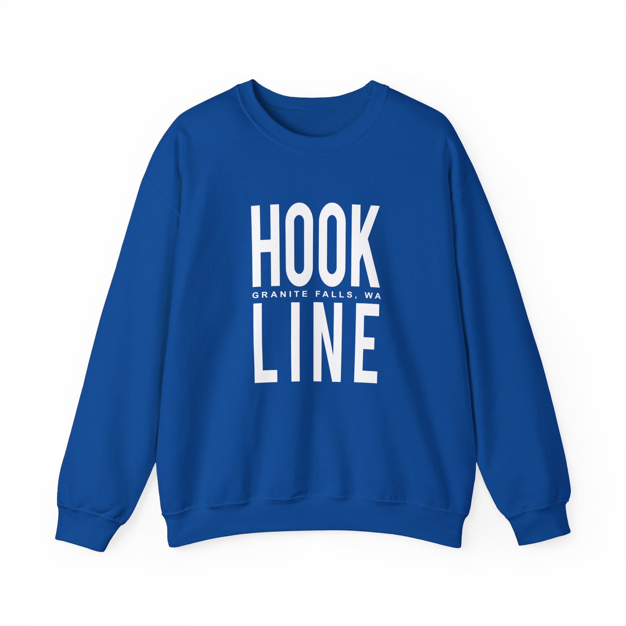 Hookline Big Text Unisex Heavy Blend™ Crewneck Sweatshirt