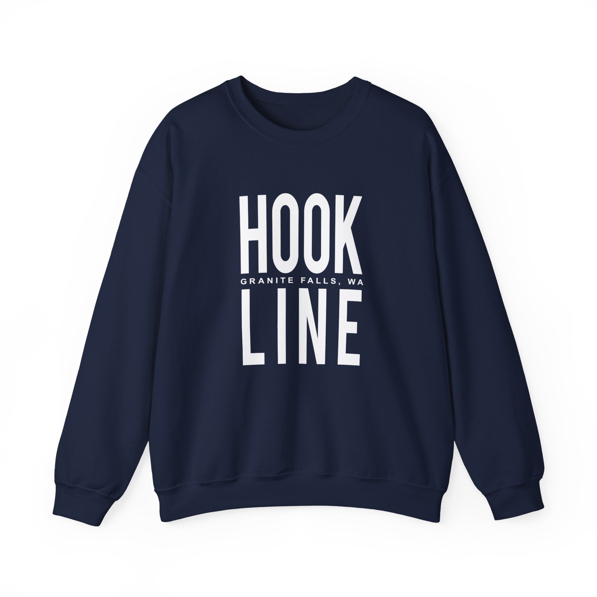 Hookline Big Text Unisex Heavy Blend™ Crewneck Sweatshirt