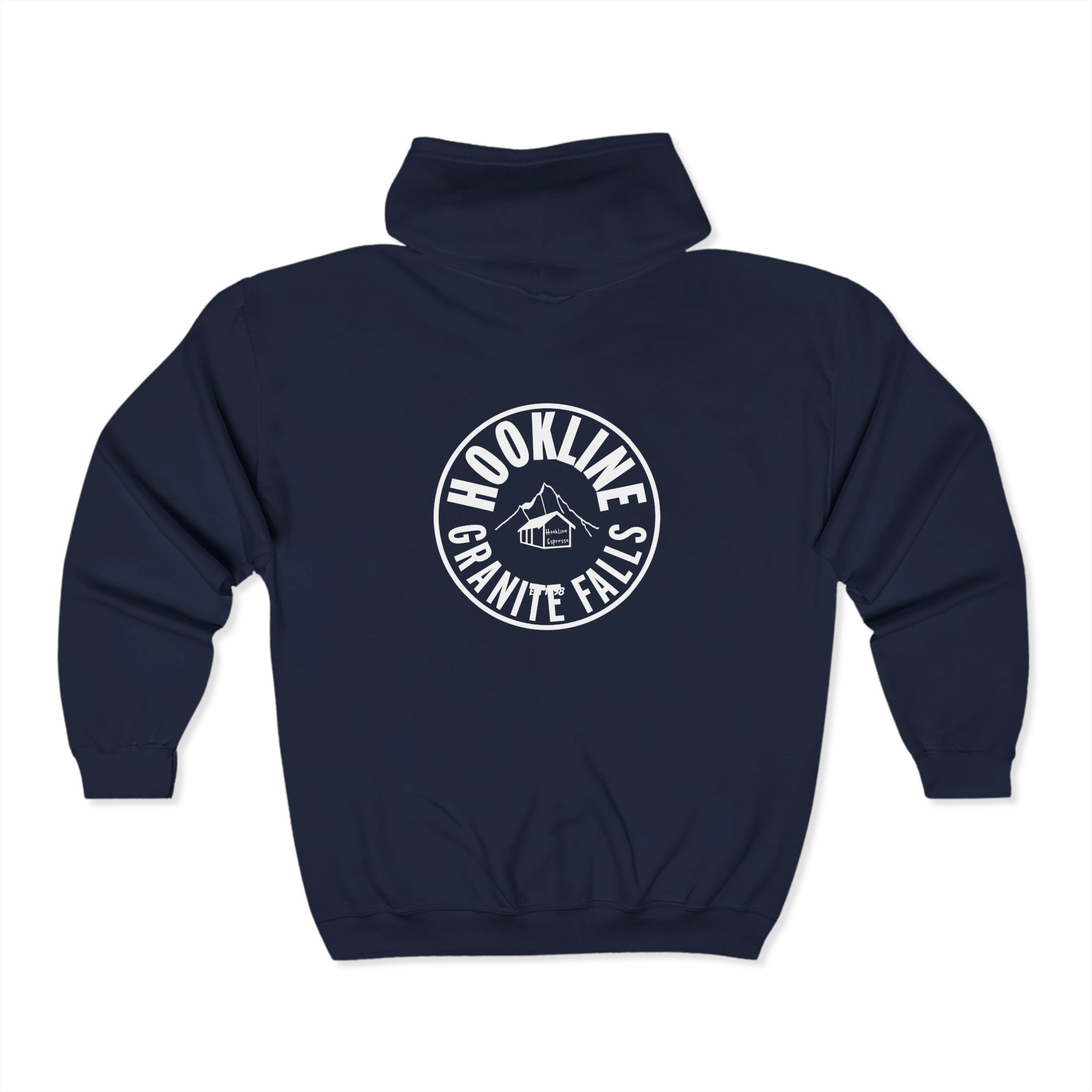 Hookline Circle Logo Hooded Zip Up Sweatshirt