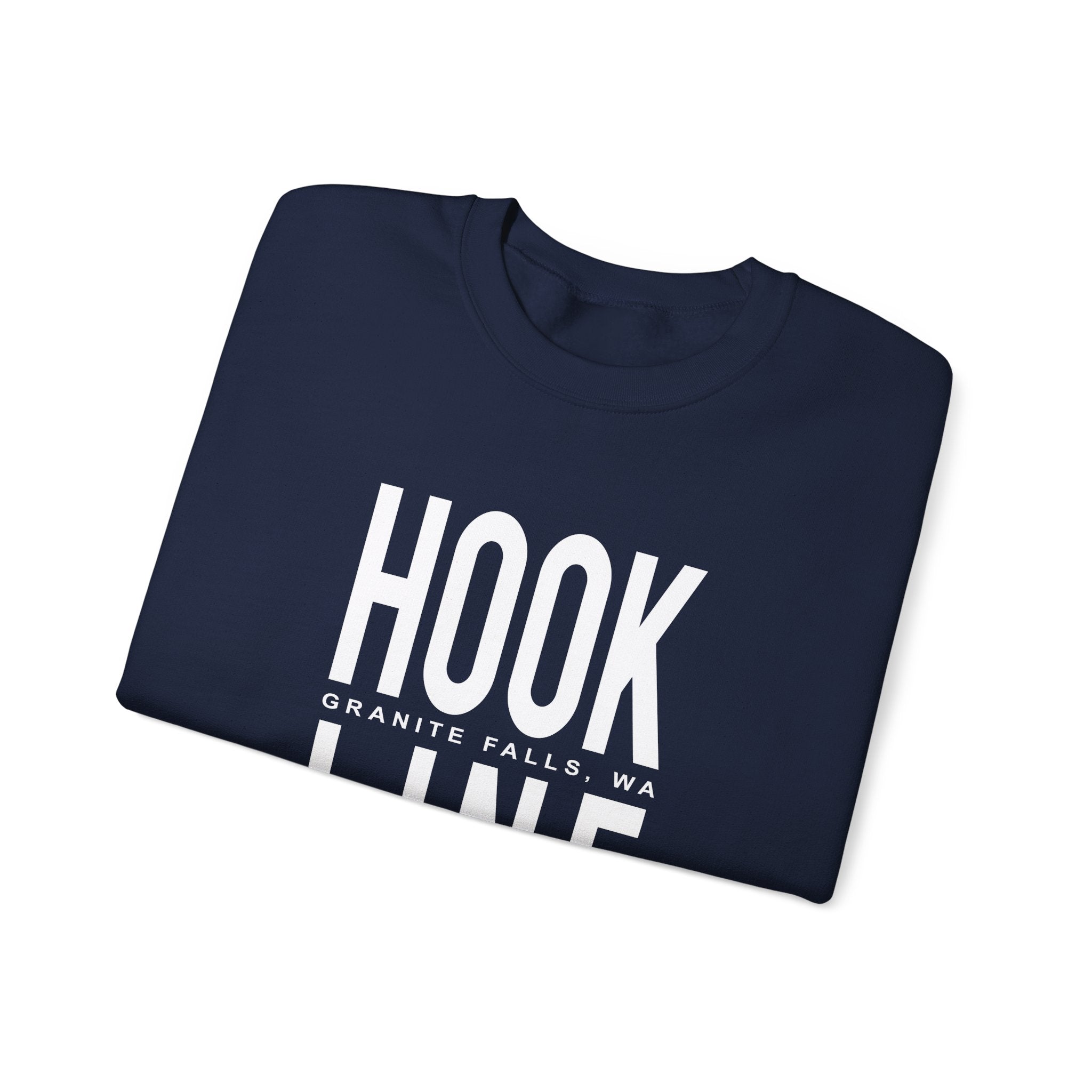 Hookline Big Text Unisex Heavy Blend™ Crewneck Sweatshirt