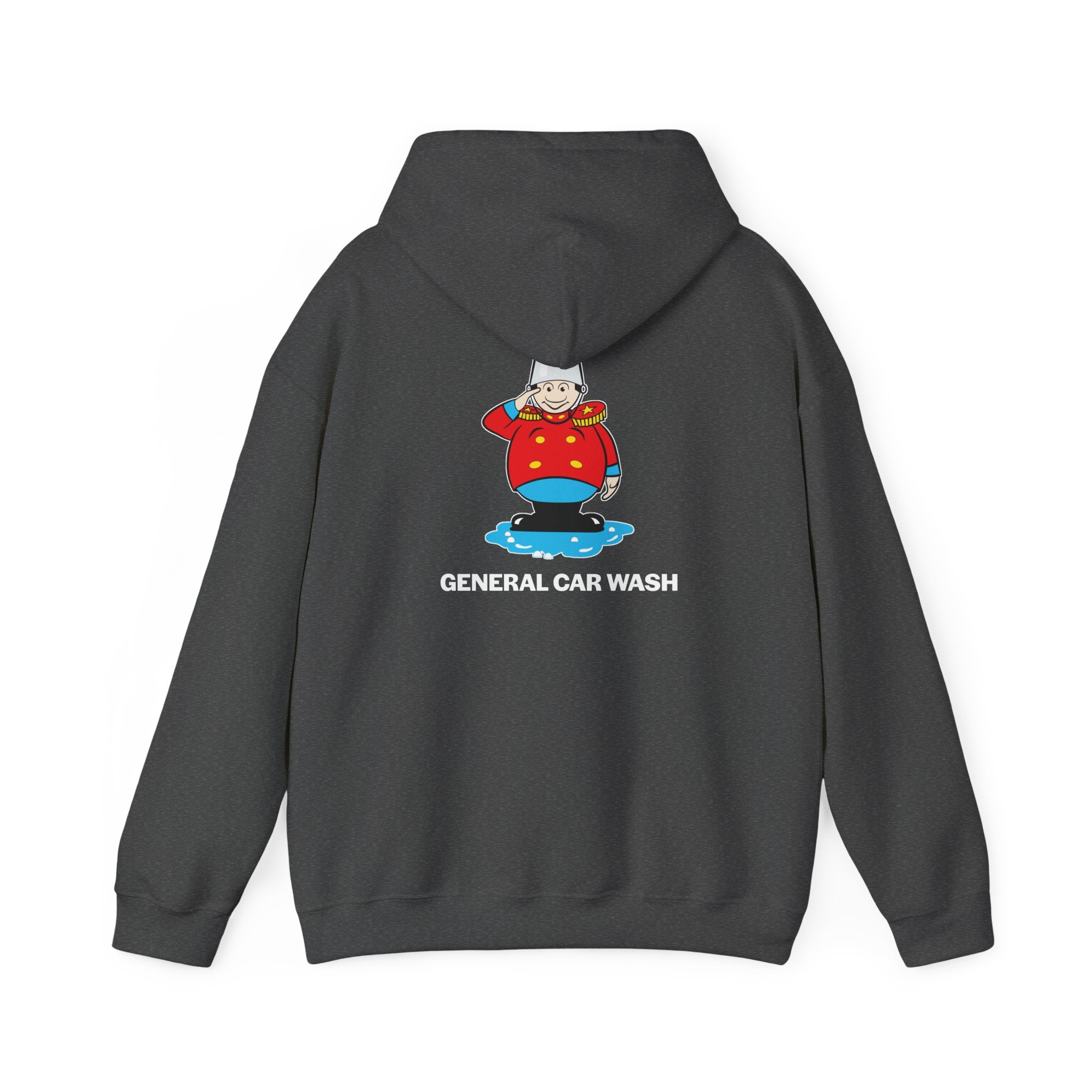 Classic Logo Hoodie — General Car Wash Mascot Pullover