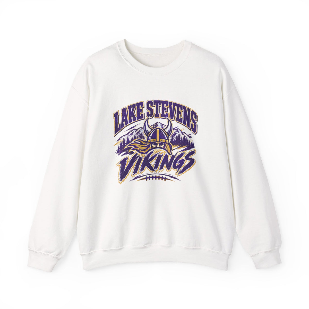 Lake Stevens Vikings Crewneck Sweatshirt – School Mascot Football Pullover