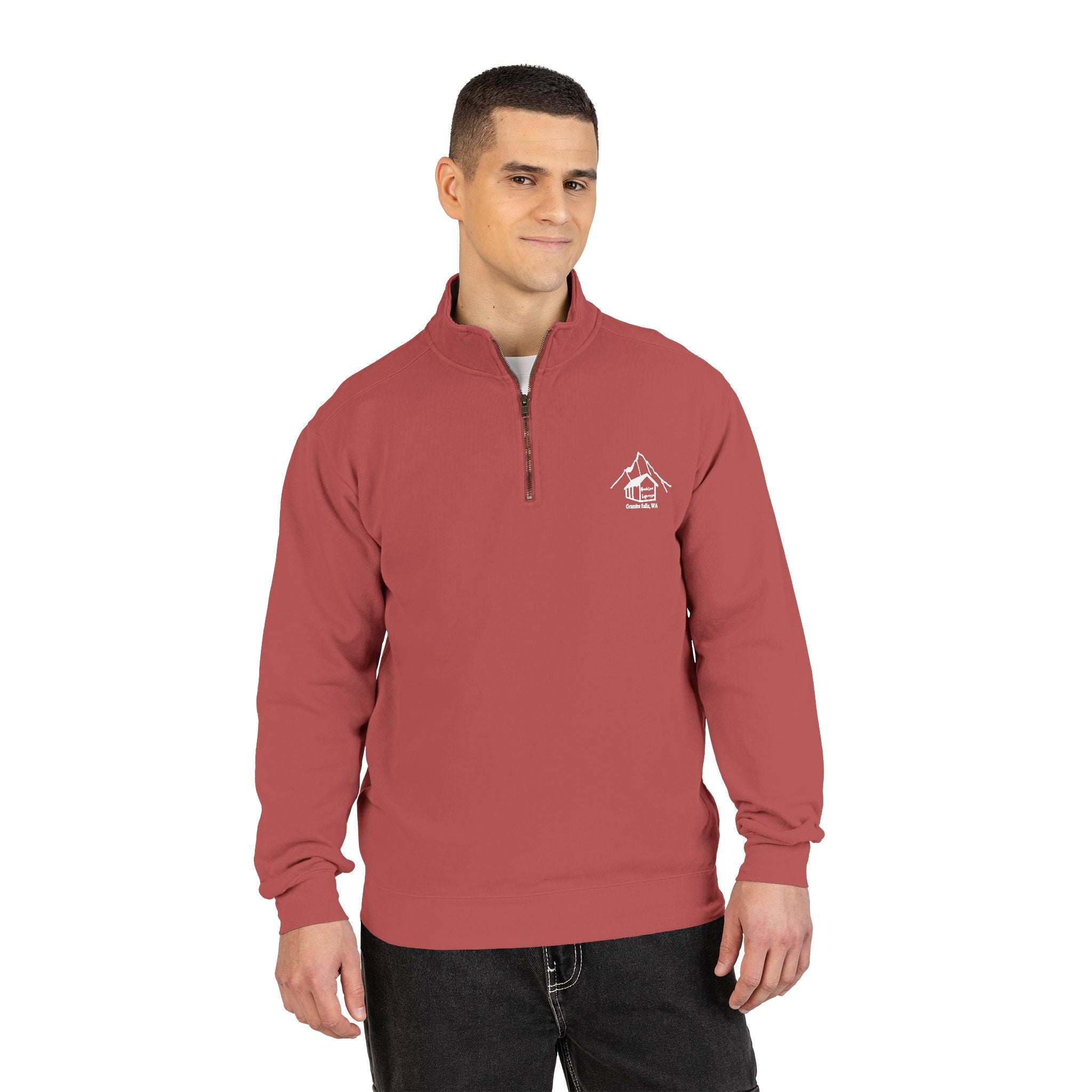 Quarter-Zip Sweatshirt — Hookline Espresso