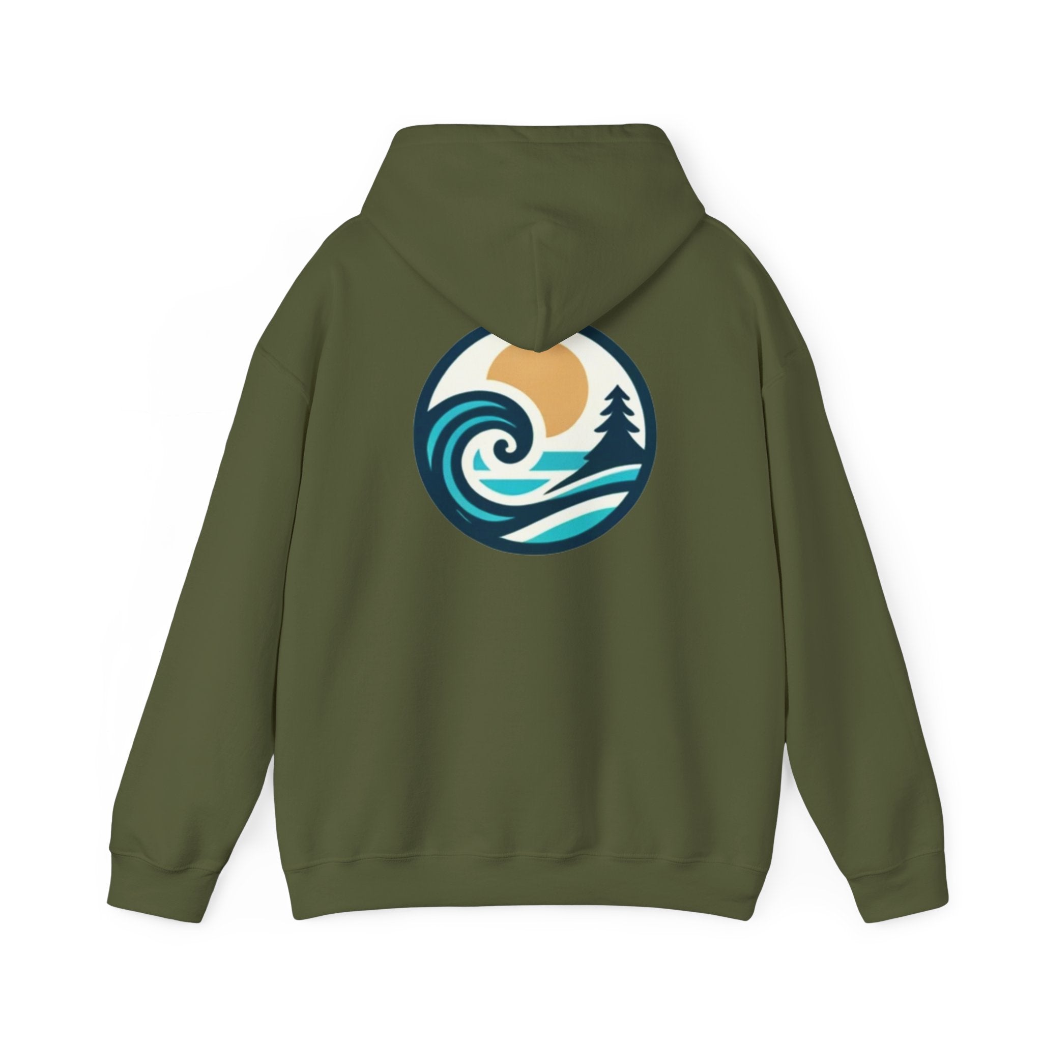 Circle Wave PNW Icon Unisex Heavy Blend Hooded Sweatshirt