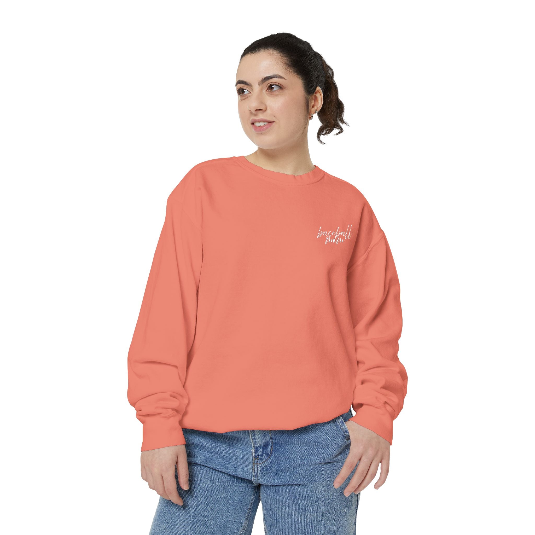 Baseball Mom Embroidered Sweatshirt