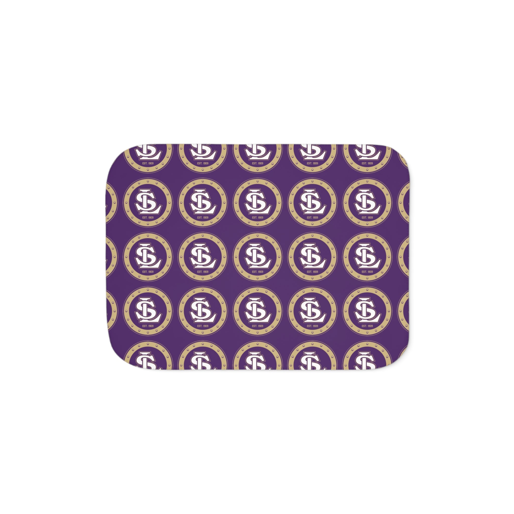 Sherpa Blanket — Purple LS Lake Stevens Logo Cozy Throw