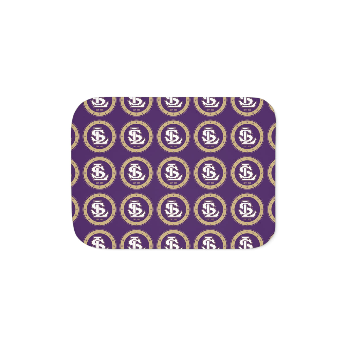 Sherpa Blanket — Purple LS Lake Stevens Logo Cozy Throw
