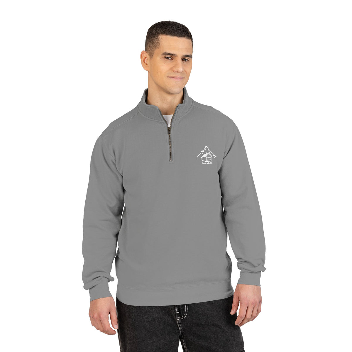 Quarter-Zip Sweatshirt — Hookline Espresso