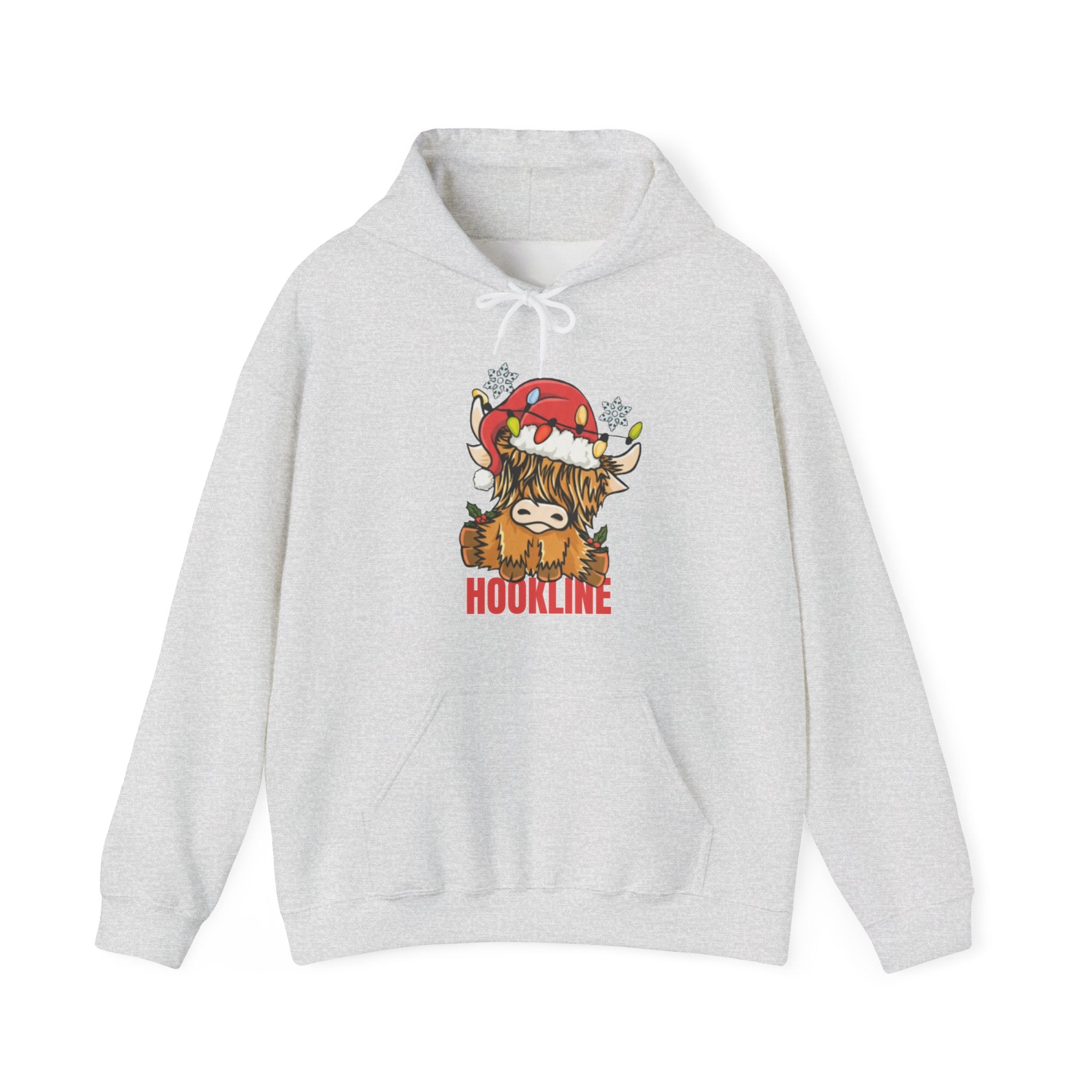 Holiday Highland Cow Hookline Hoodie