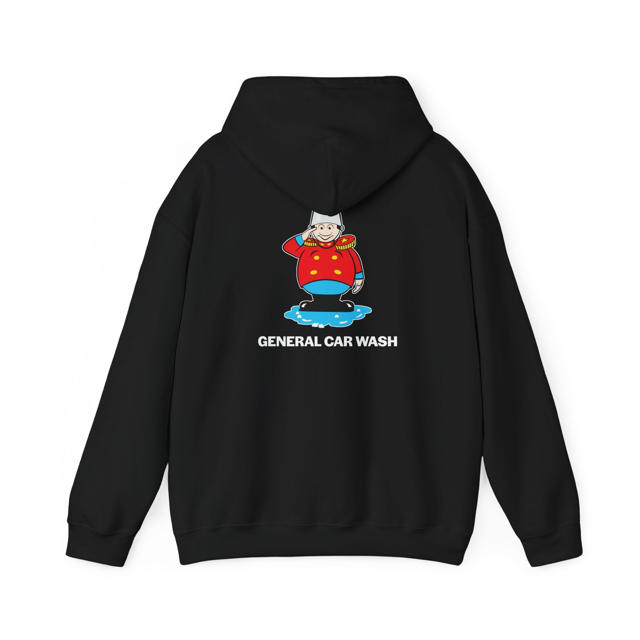 Classic Logo Hoodie — General Car Wash Mascot Pullover