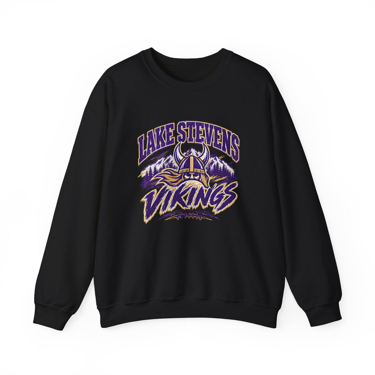 Lake Stevens Vikings Crewneck Sweatshirt – School Mascot Football Pullover