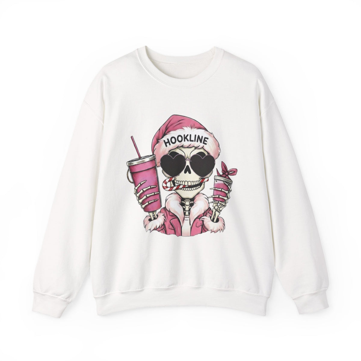 Hookline Santa Skeleton Crewneck Sweatshirt