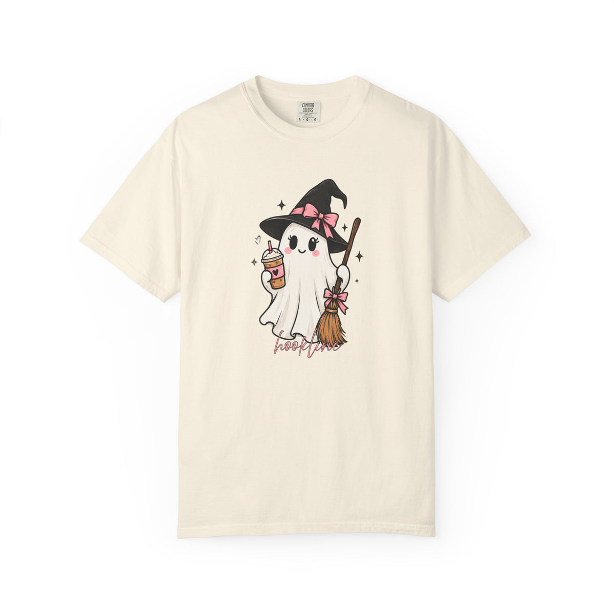 Cute Hookline Witch Ghost T‑Shirt