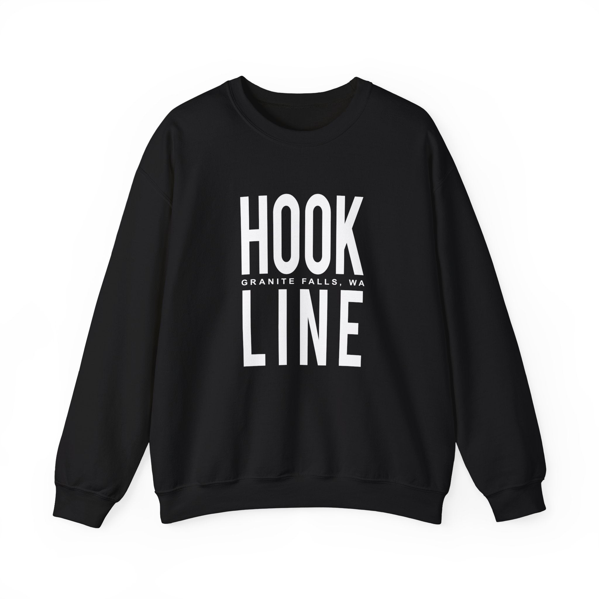 Hookline Big Text Unisex Heavy Blend™ Crewneck Sweatshirt
