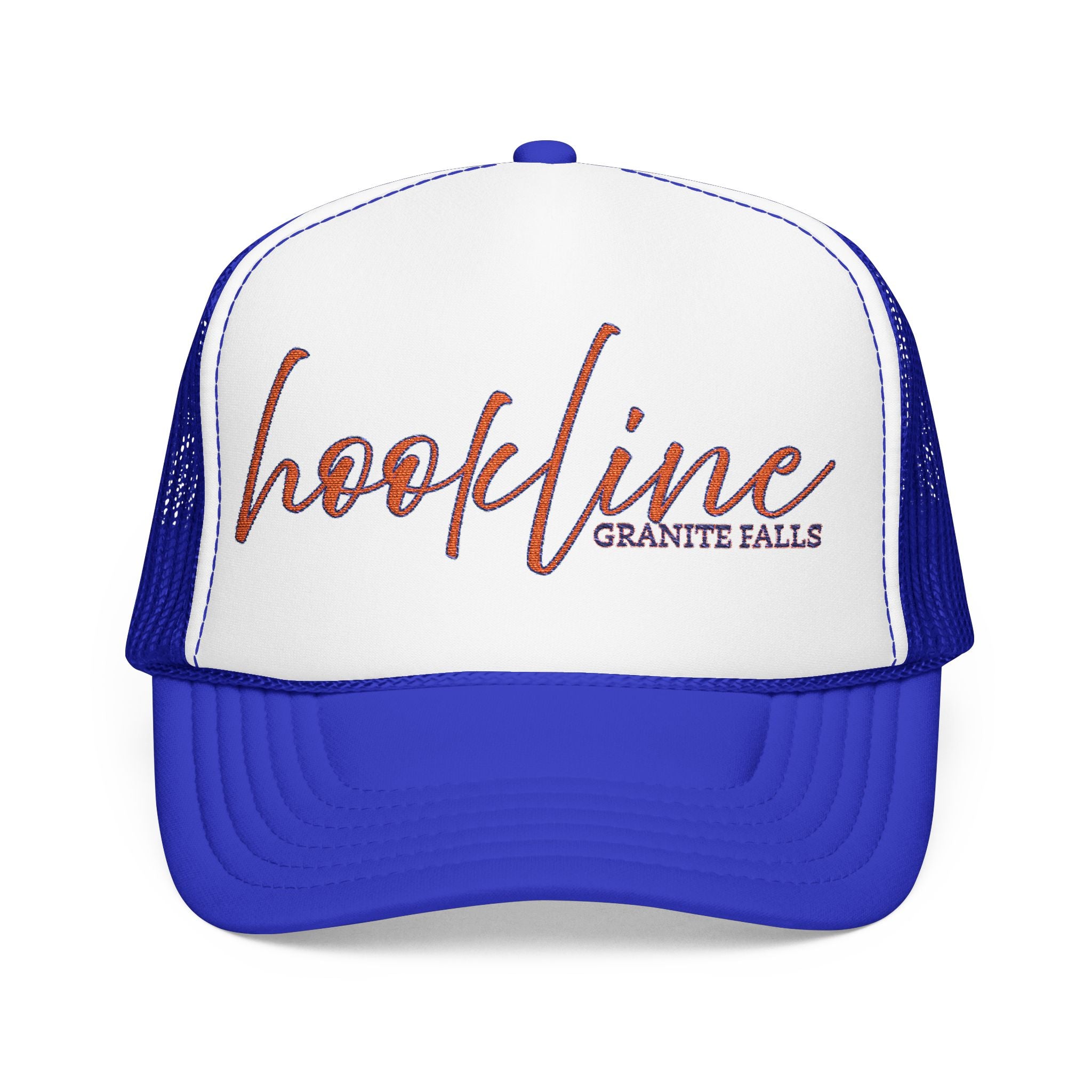 American Hookline Trucker Hat — Retro USA Script Foam Cap