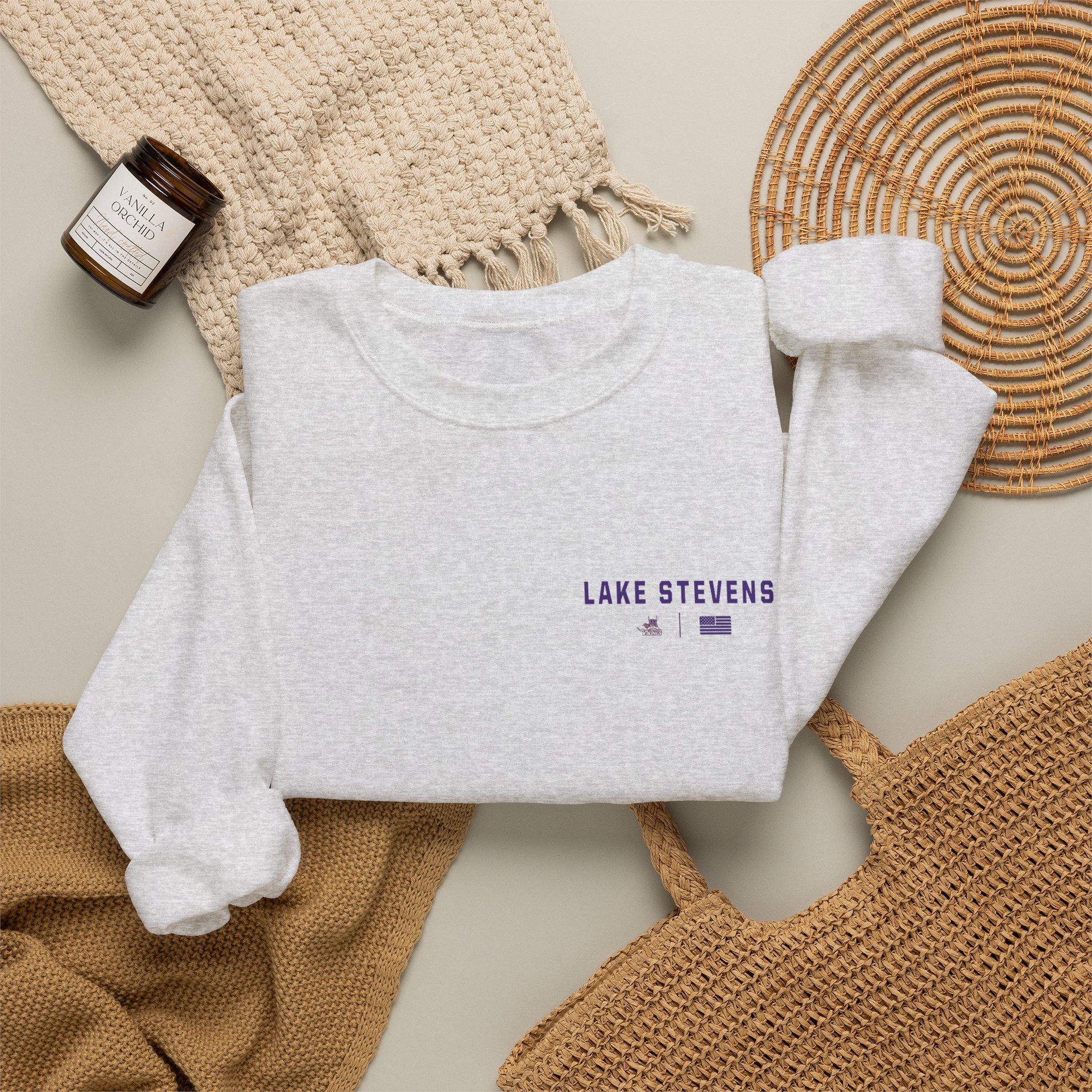 Lake Stevens Vikings Sweatshirt – Minimalist School Spirit Crewneck