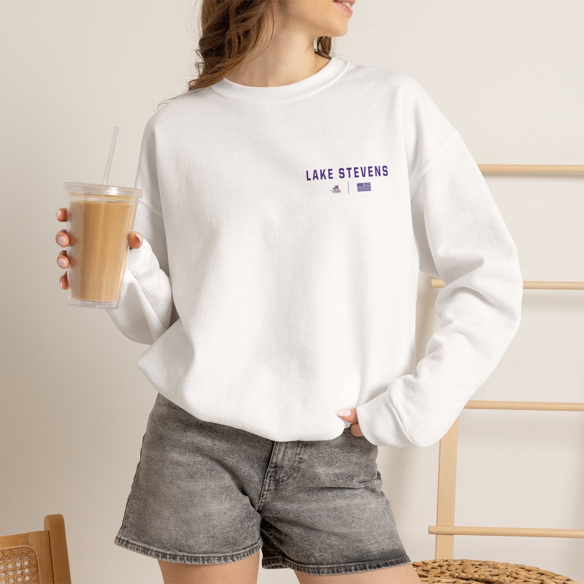 Lake Stevens Vikings Sweatshirt – Minimalist School Spirit Crewneck