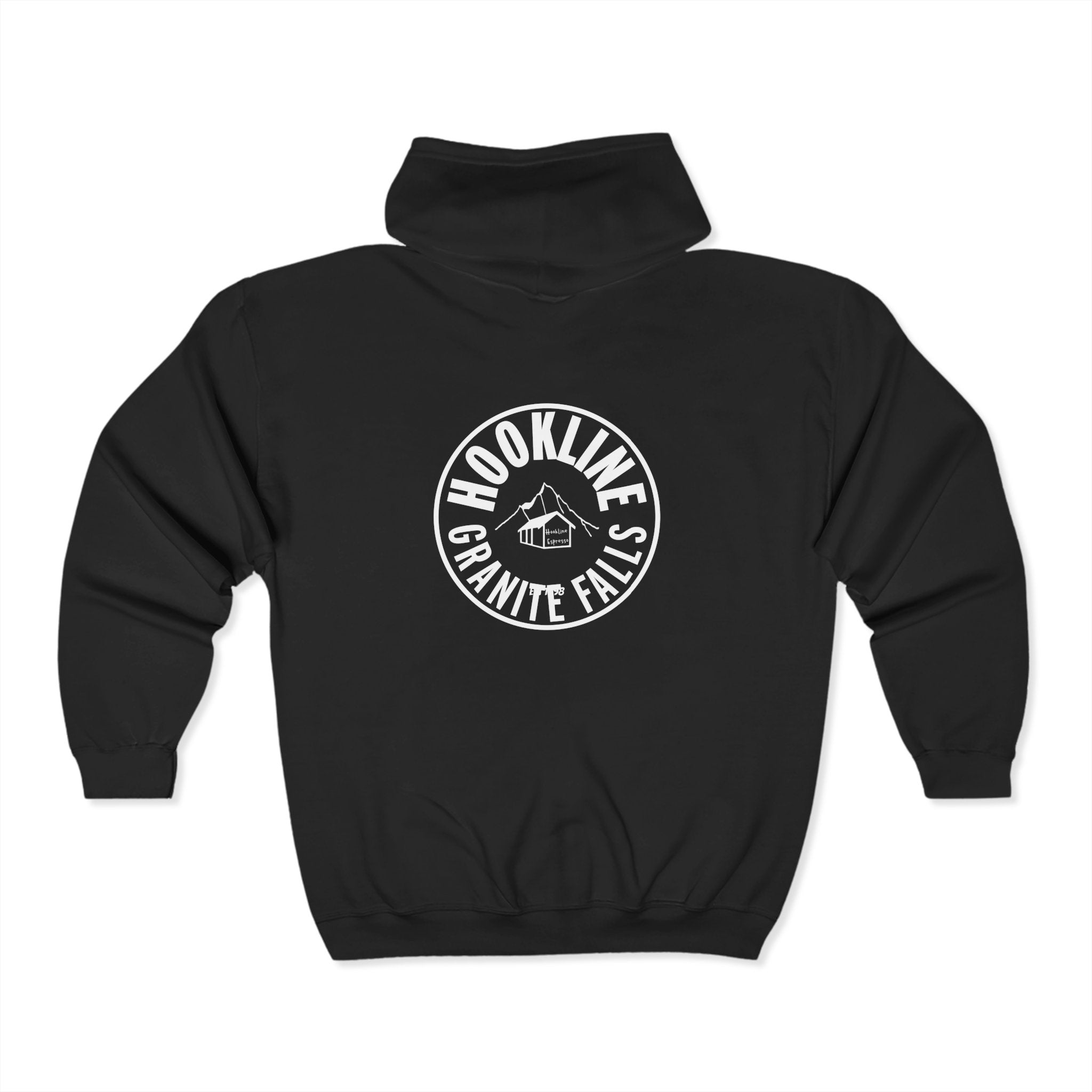 Hookline Circle Logo Hooded Zip Up Sweatshirt