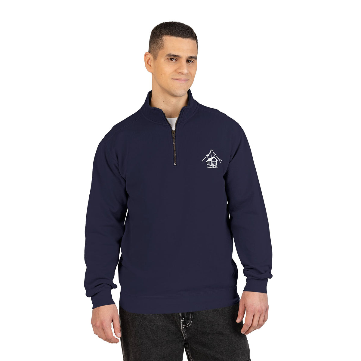 Quarter-Zip Sweatshirt — Hookline Espresso