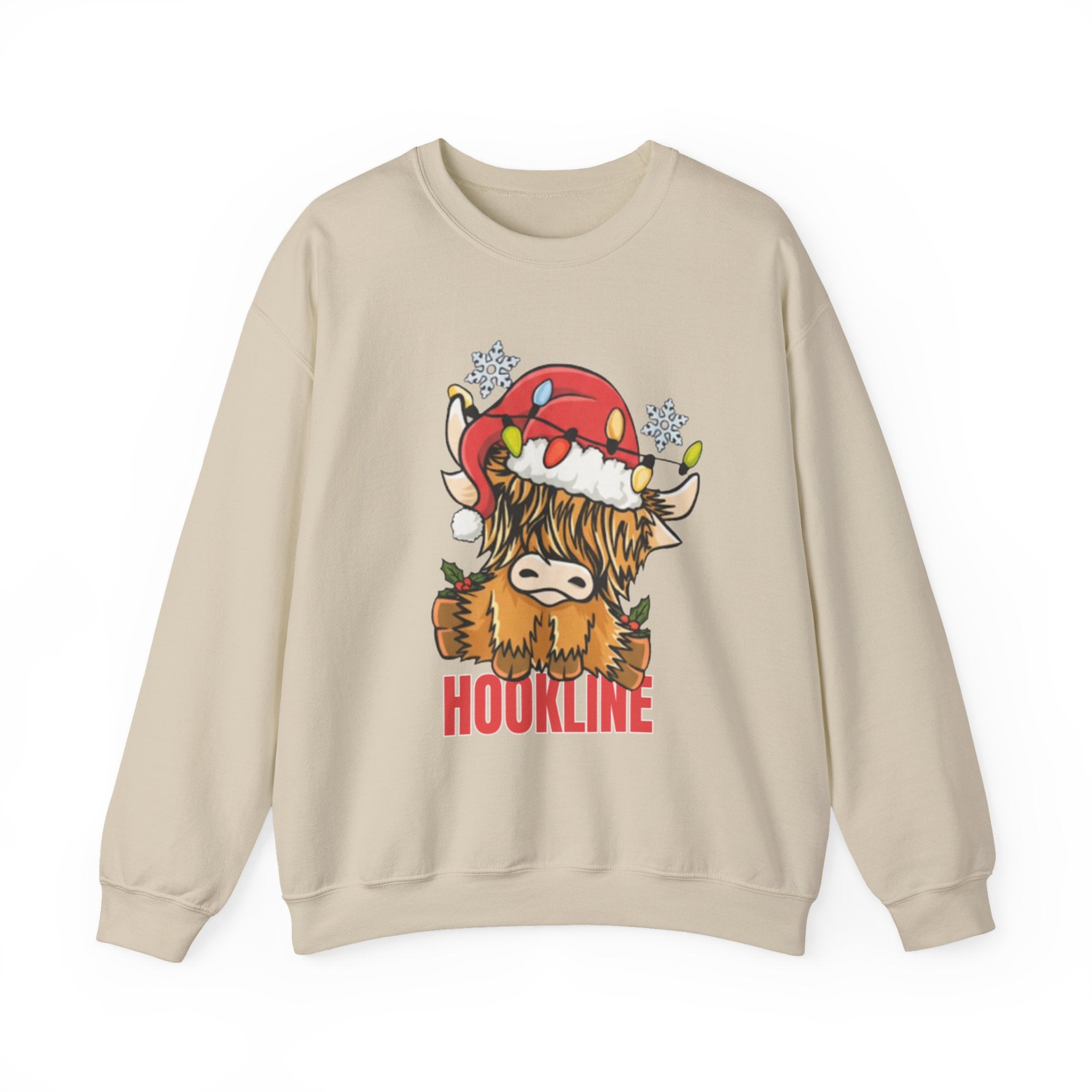 Christmas Highland Cow Hookline Sweatshirt