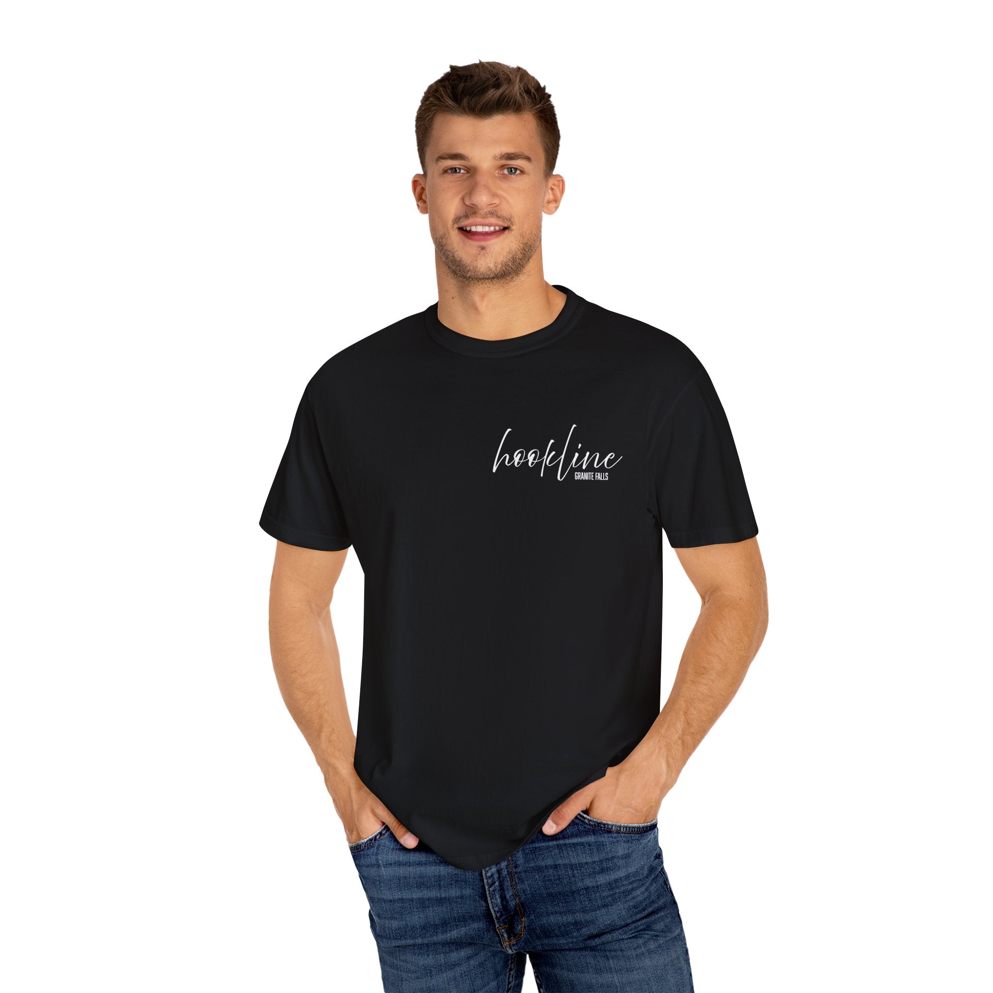 Hookline White Font T-shirt