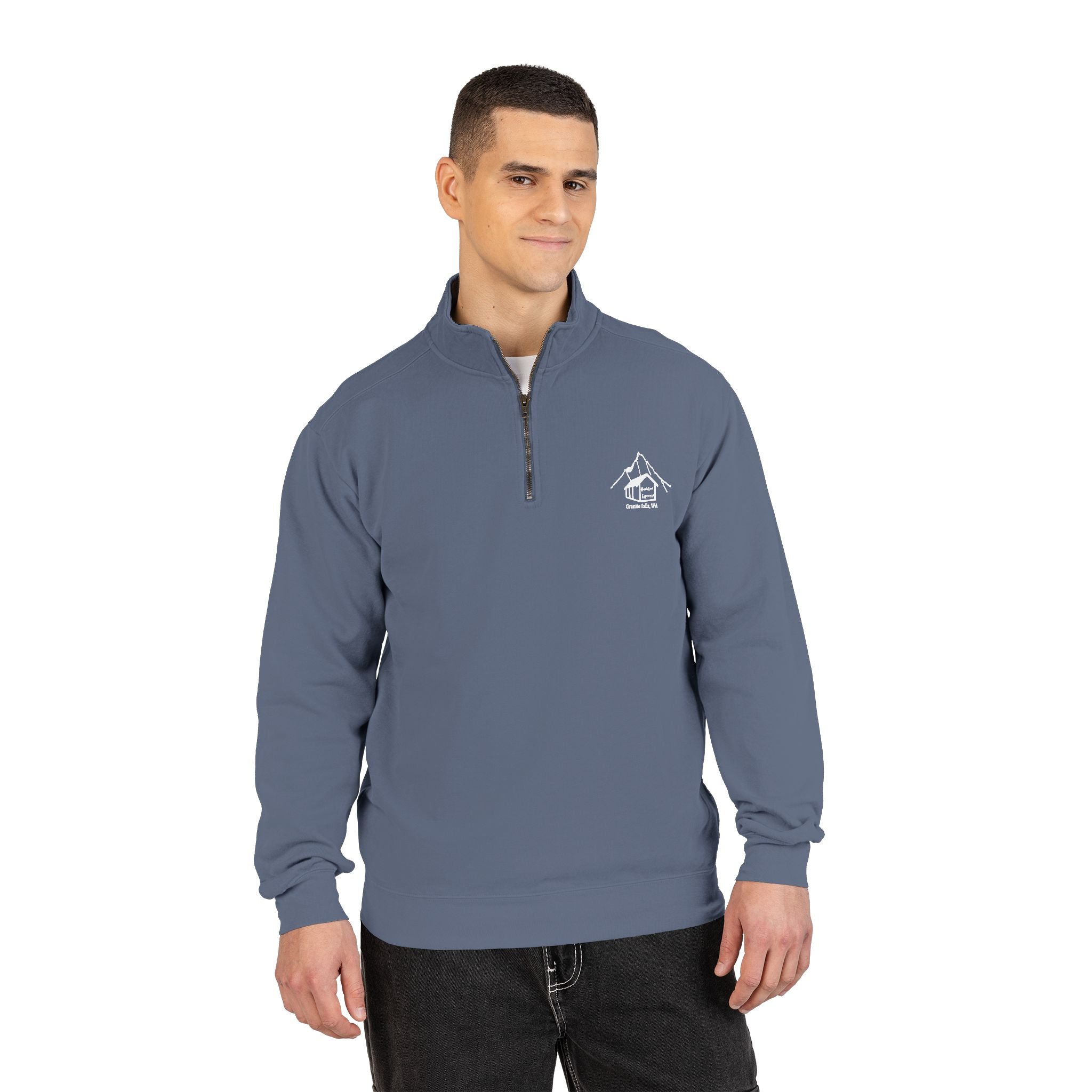 Quarter-Zip Sweatshirt — Hookline Espresso