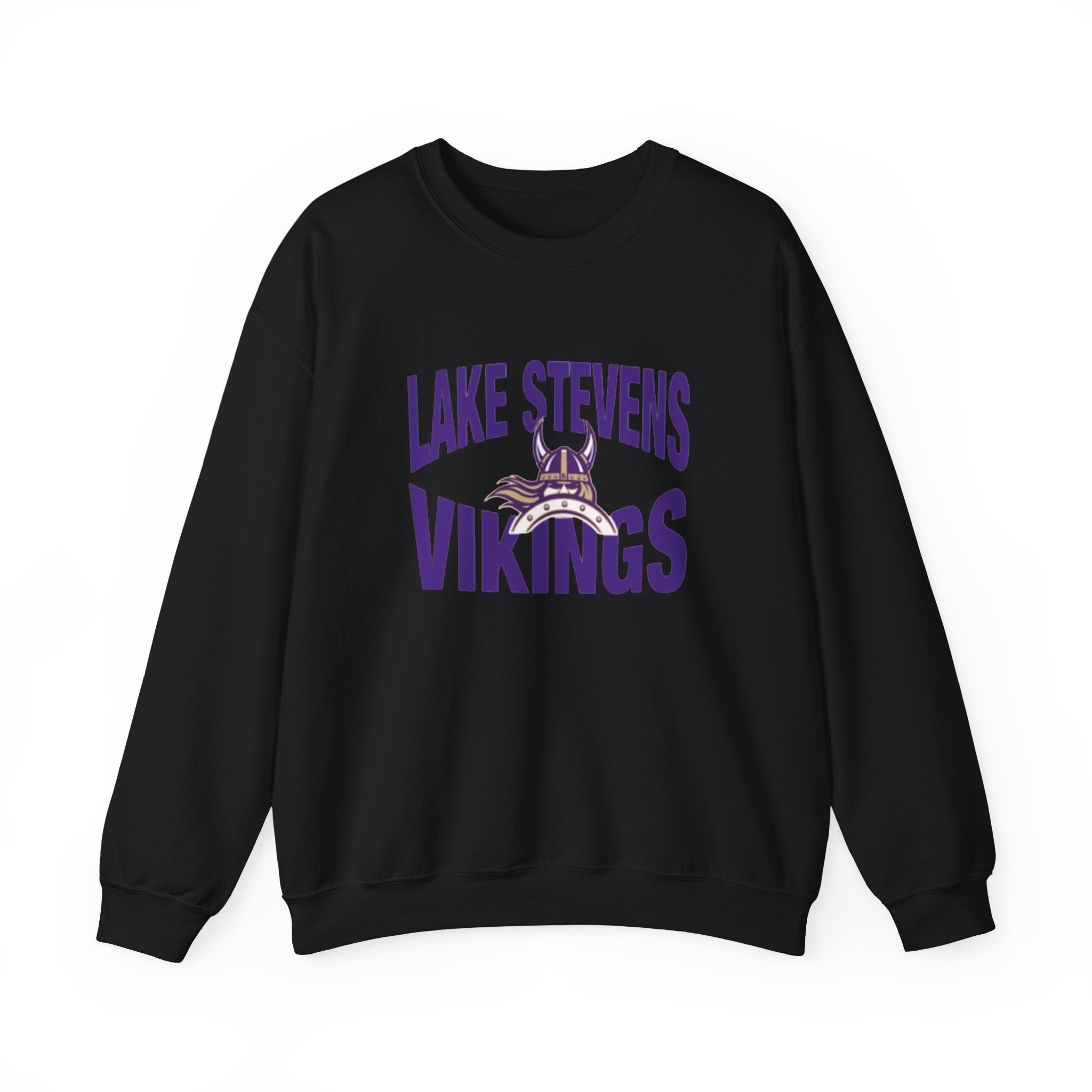 Lake Stevens Vikings Crewneck Sweatshirt – Bold Front Graphic School Spirit Sweatshirt