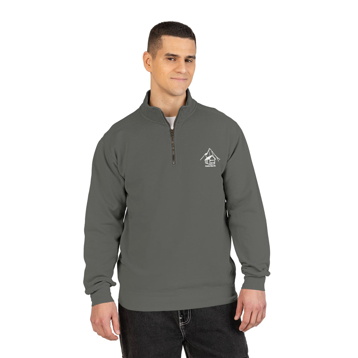Quarter-Zip Sweatshirt — Hookline Espresso