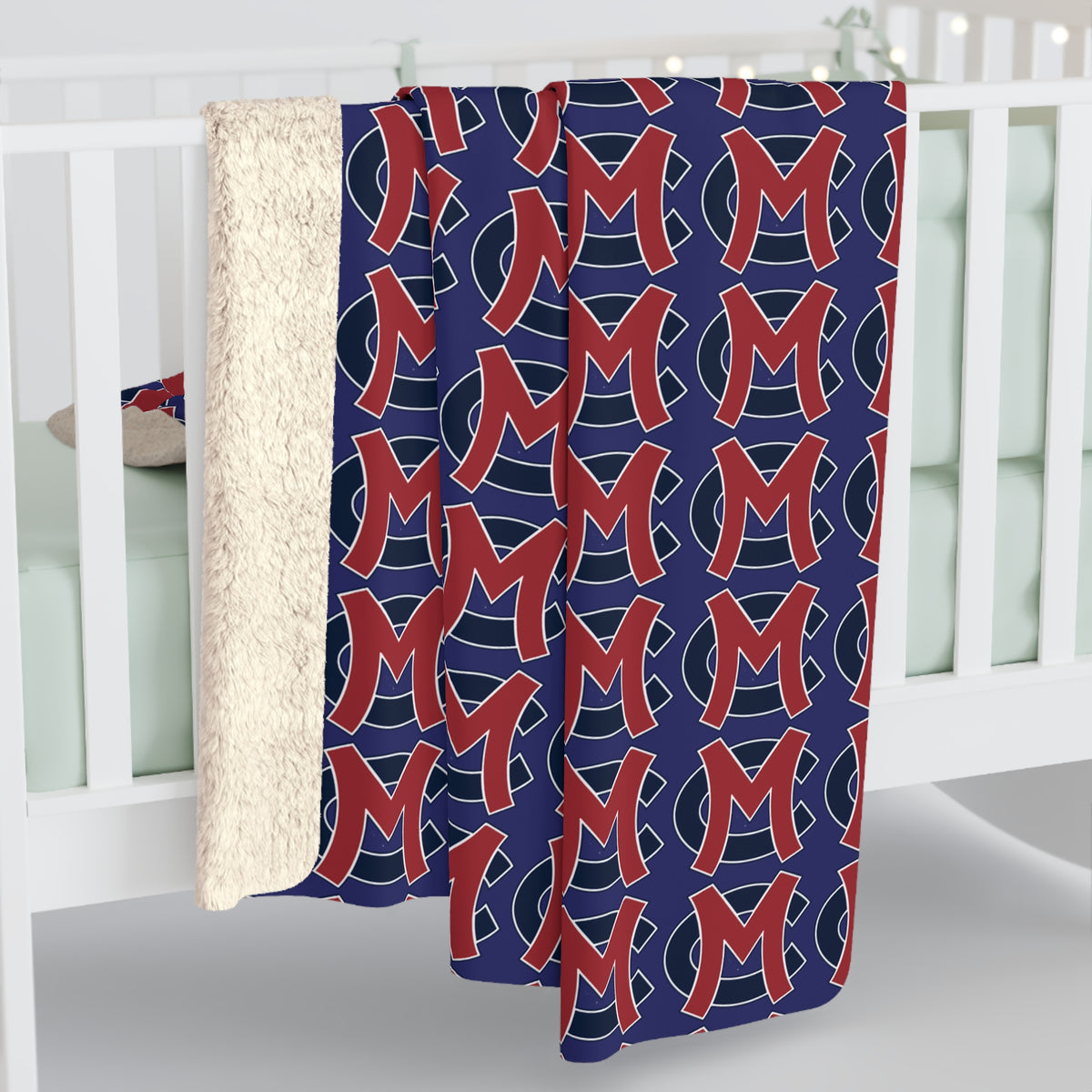 Cascade Softball Sherpa Fleece Blanket