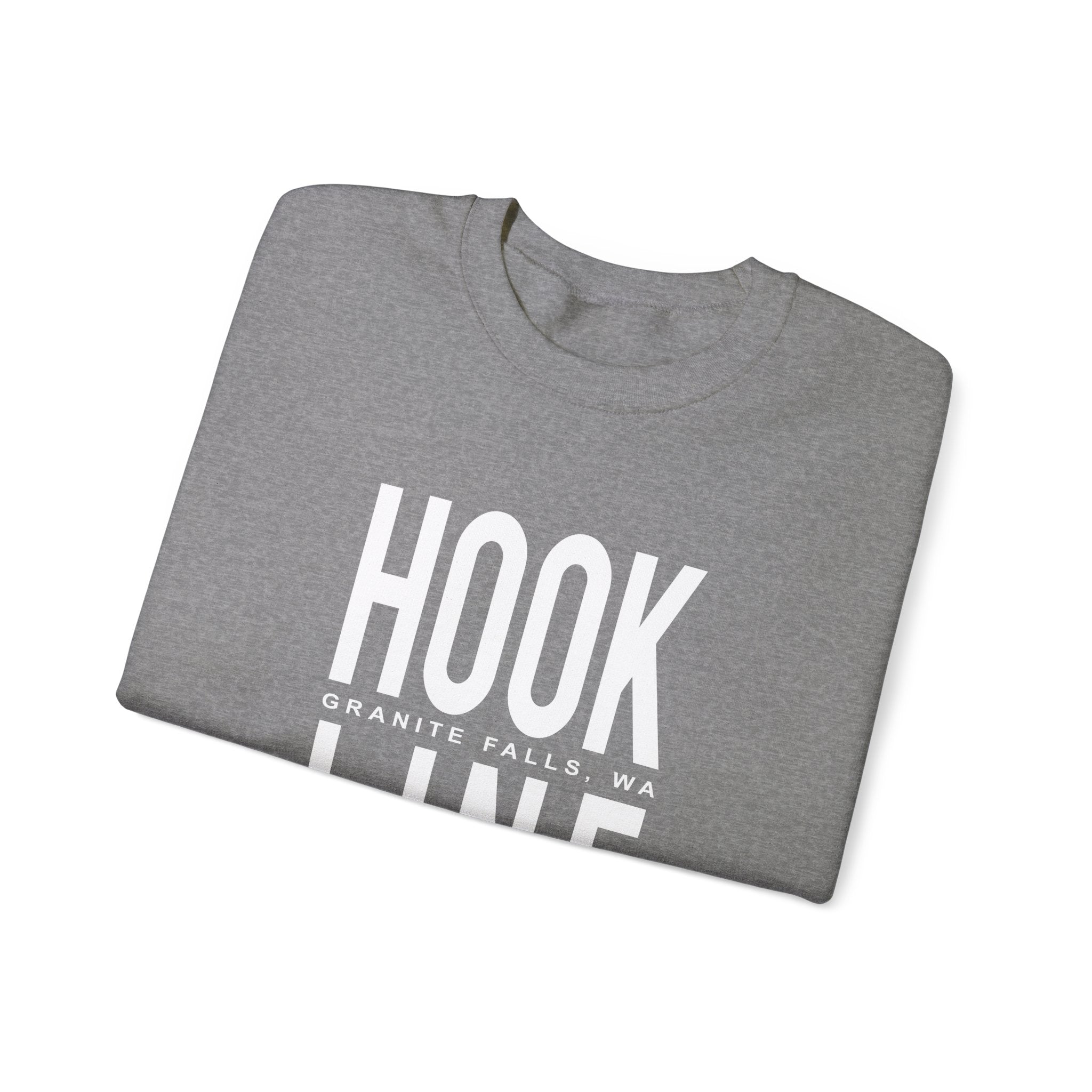Hookline Big Text Unisex Heavy Blend™ Crewneck Sweatshirt