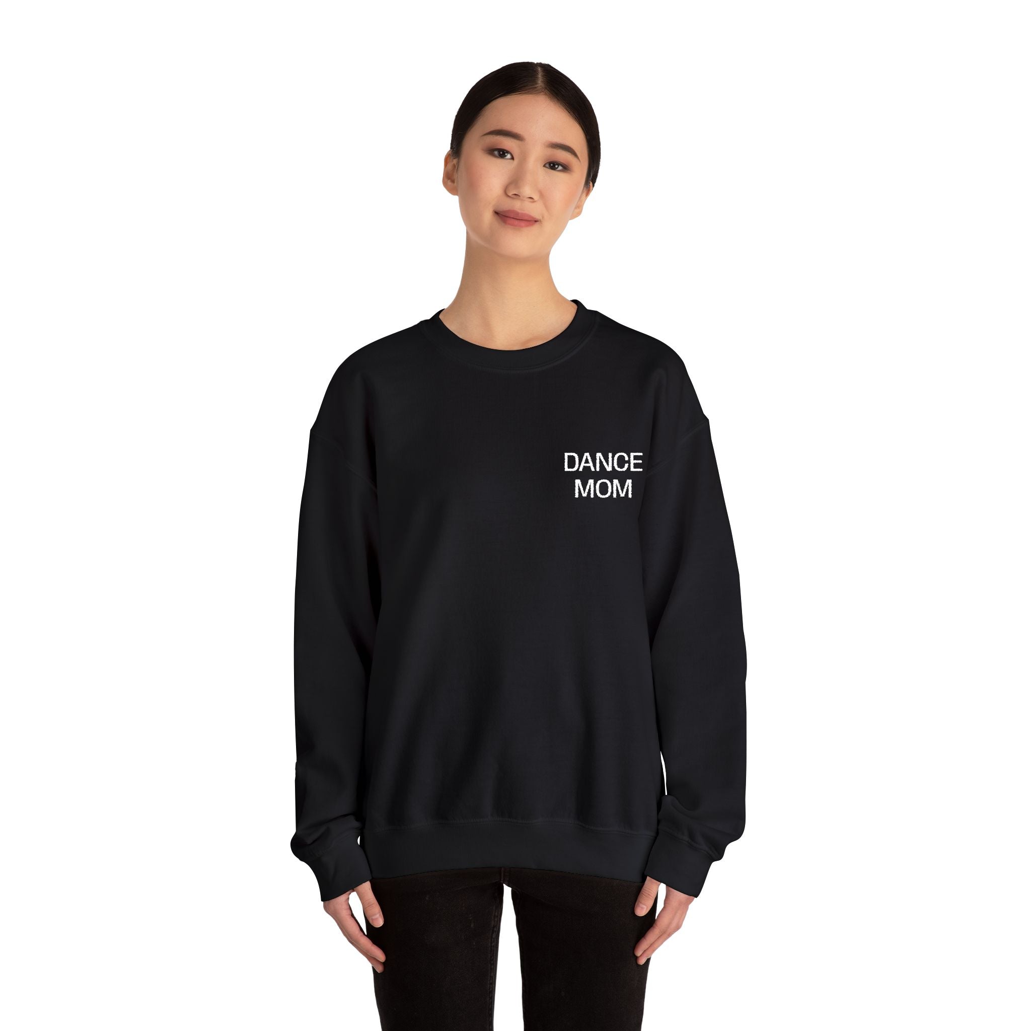 DANCE MOM White Embroidered Sweatshirt