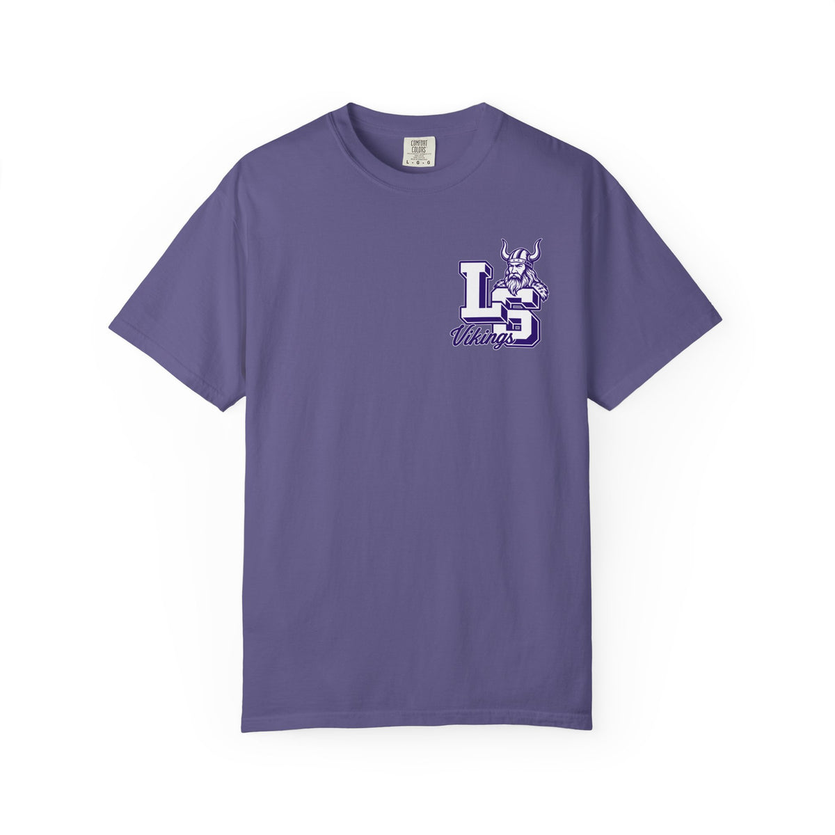 LS Vikings White Chest Logo T-Shirt — Retro College Spirit Tee