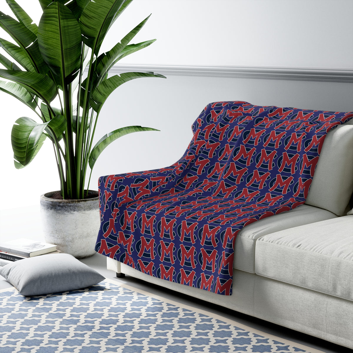 Cascade Softball Sherpa Fleece Blanket
