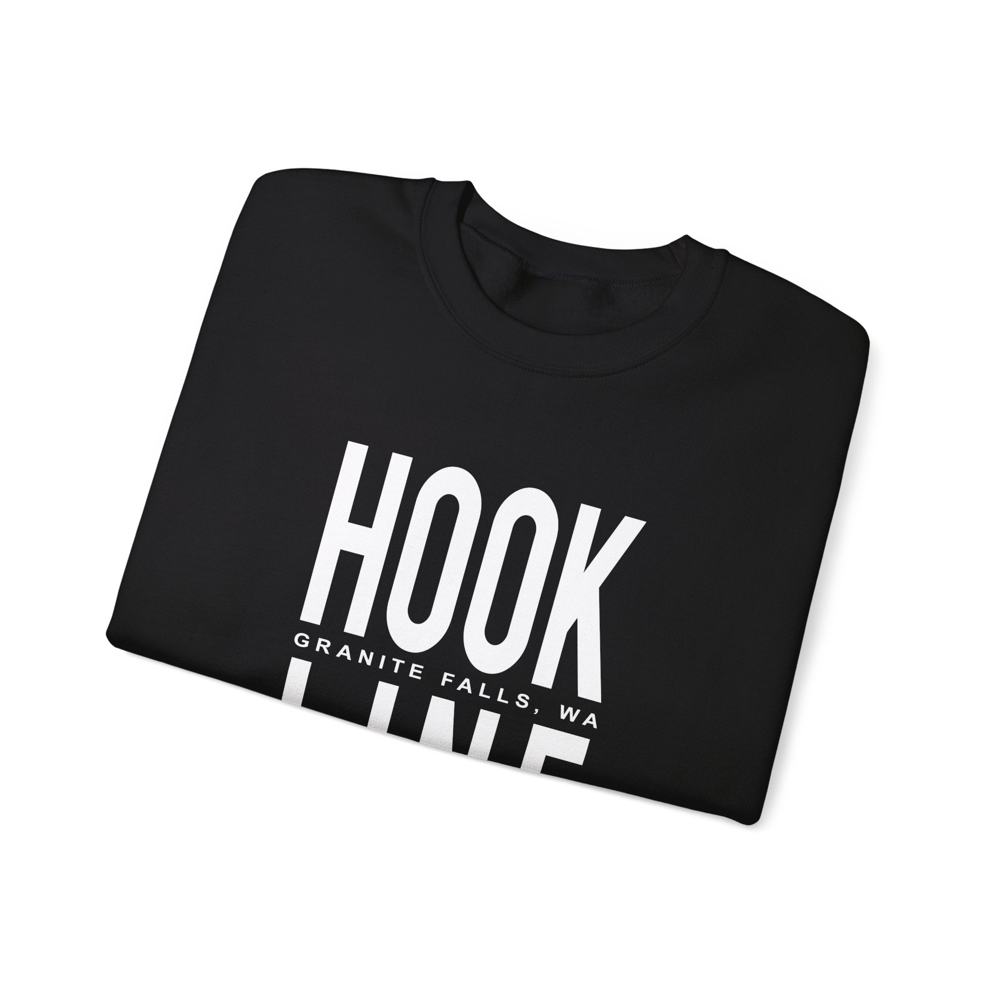 Hookline Big Text Unisex Heavy Blend™ Crewneck Sweatshirt
