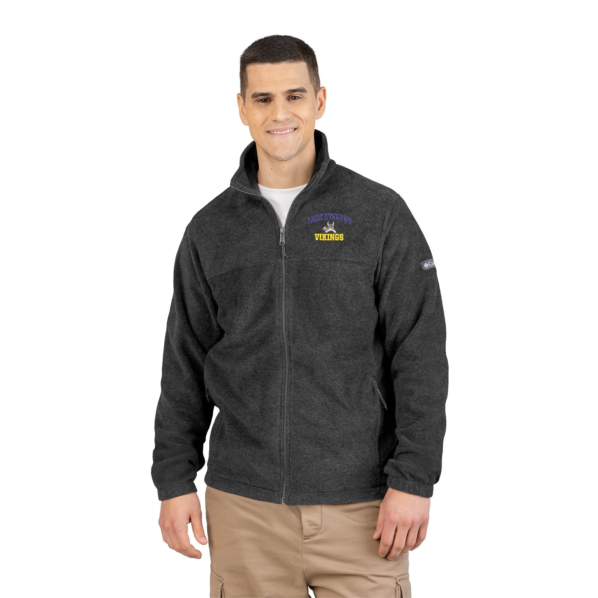 Embroidered 'Vikings' Columbia Fleece Jacket