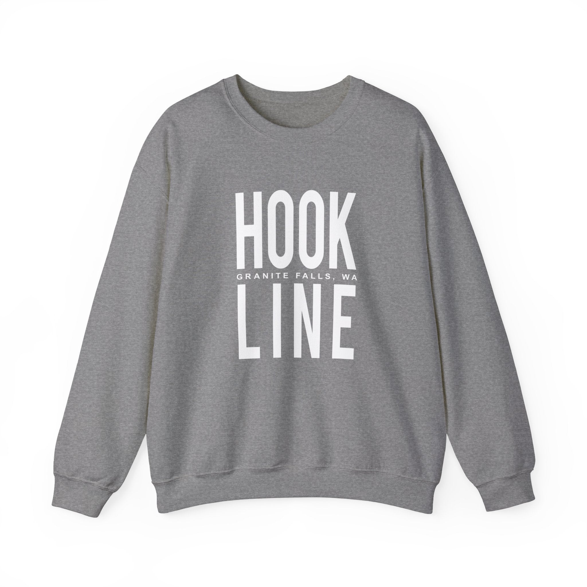 Hookline Big Text Unisex Heavy Blend™ Crewneck Sweatshirt