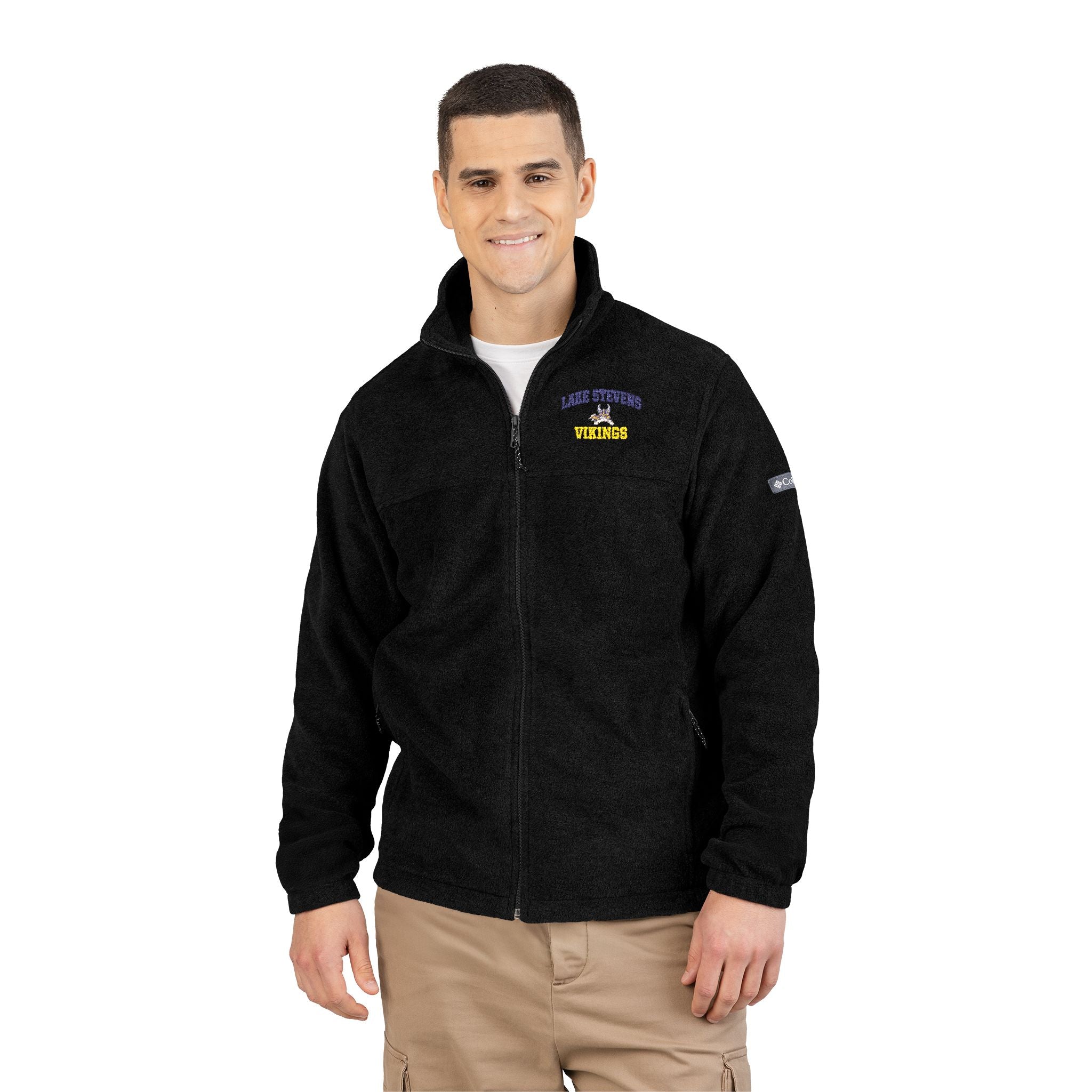 Embroidered 'Vikings' Columbia Fleece Jacket