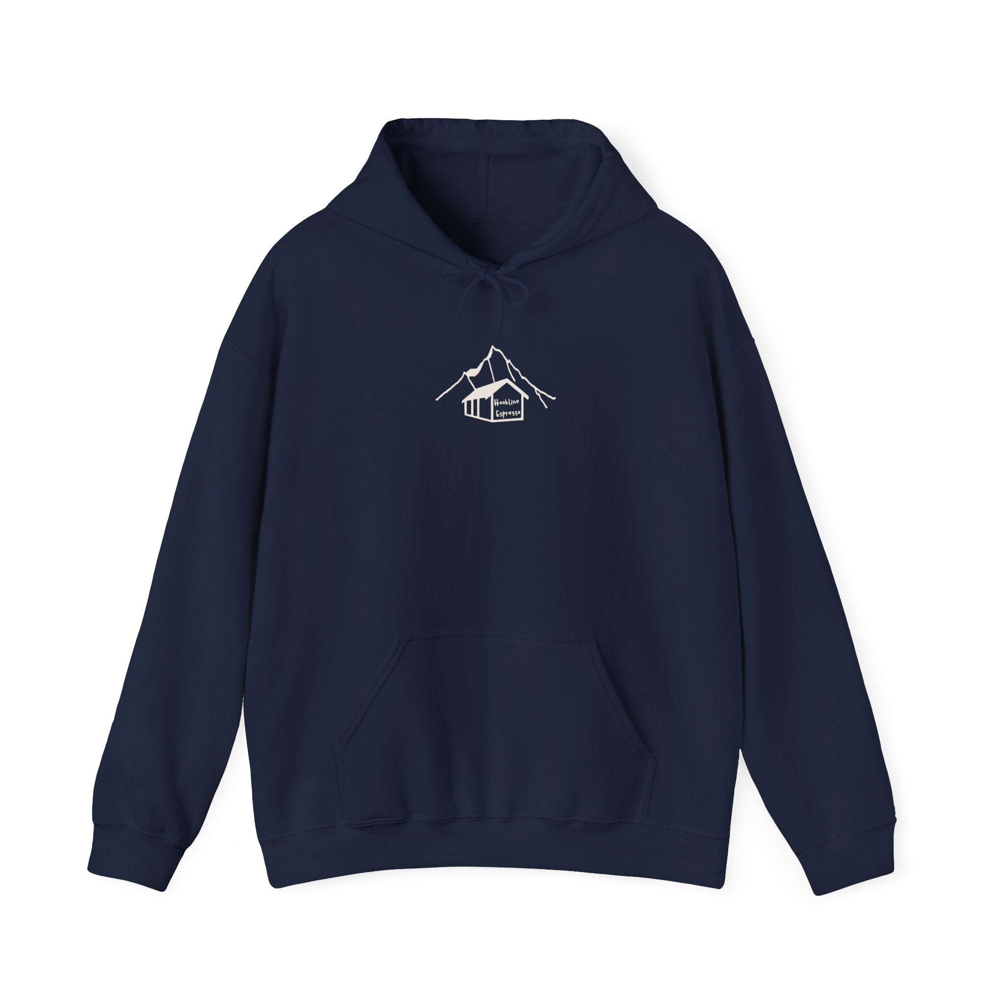 Hookline Espresso — Heavy Blend Hoodie